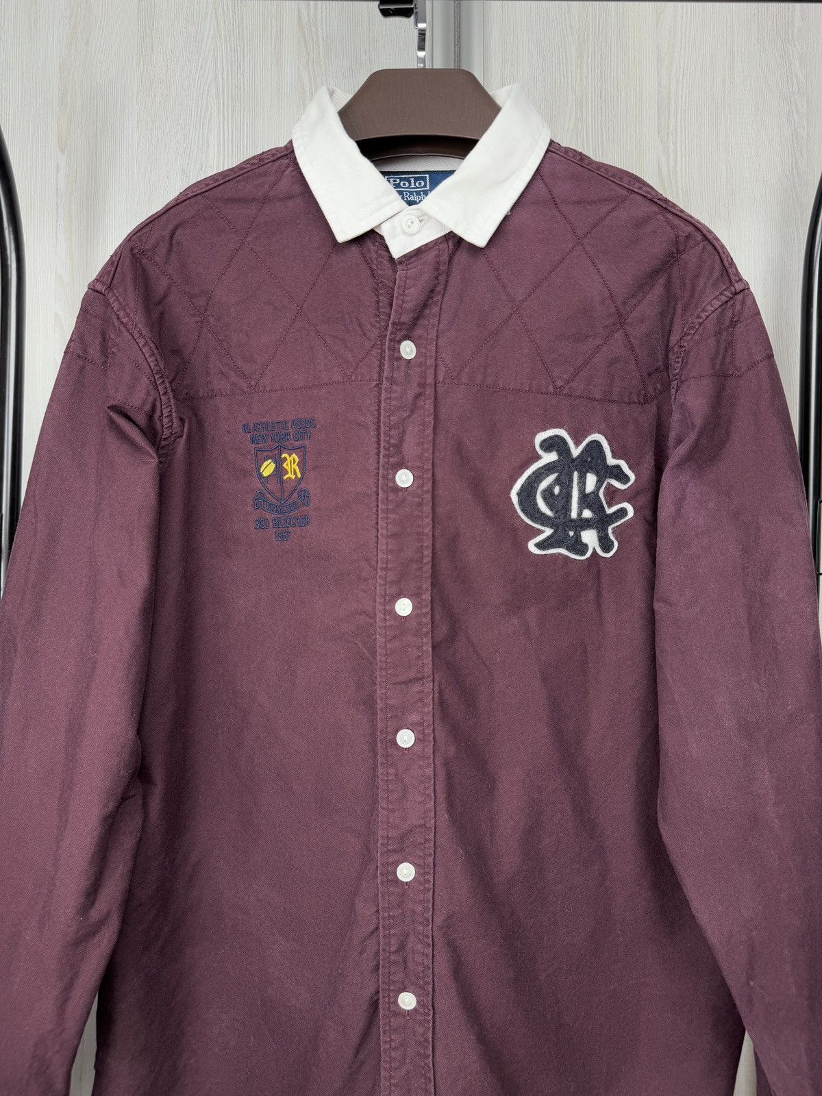 Polo Ralph Lauren Polo Ralph Lauren vintage 90s Bleecker quilted rugby shirt Size US XL / EU 56 / 4 - 3 Thumbnail