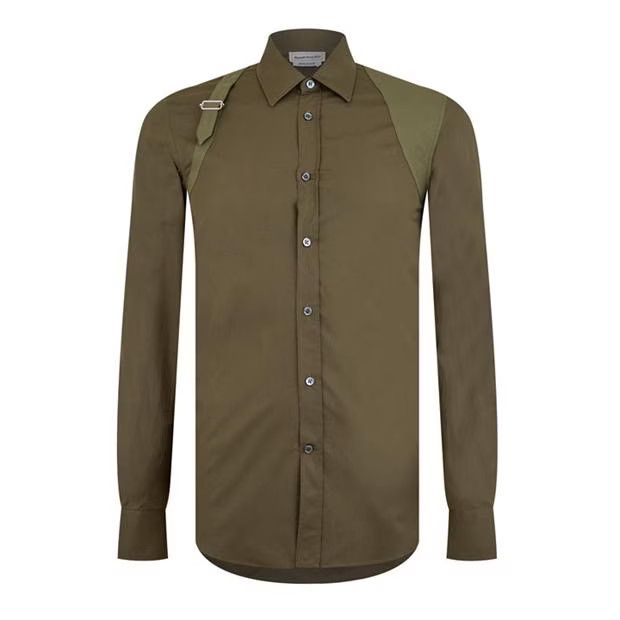 image of Alexander Mcqueen O1G2R1Mq0324 Shirt In Khaki, Men's (Size Large)