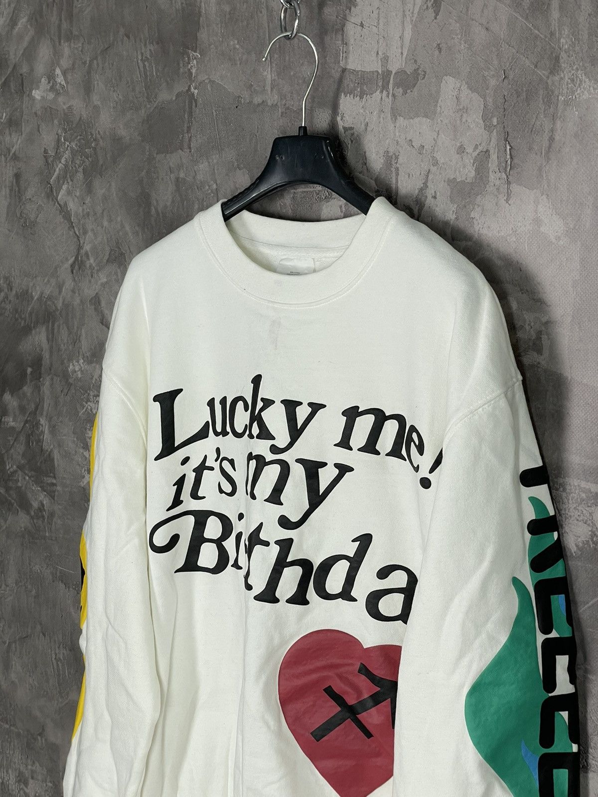 Japanese Brand Lucky Me It’s My Birthday Streetwear Y2K Big Logo Sweatshirt Size US L / EU 52-54 / 3 - 8 Thumbnail