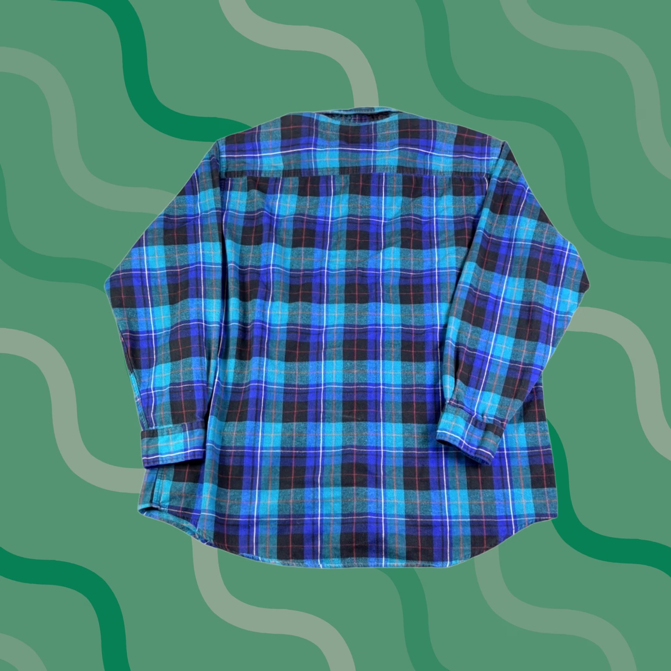 Vintage Woolrich Shirt Plaid Flannel Button-Up Long Sleeve Cotton Men XL Blue Black Casual Cardigan Not Included Size US XL / EU 56 / 4 - 1 Thumbnail