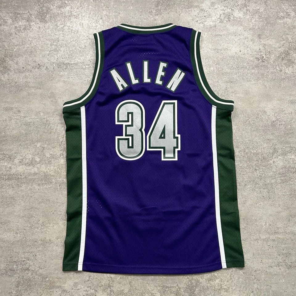 NBA × Nike × Vintage MILWAUKEE BUCKS RAY ALLEN NIKE SWINGMAN JERSEY PURPLE SIZE M Size US M / EU 48-50 / 2 - 2 Thumbnail