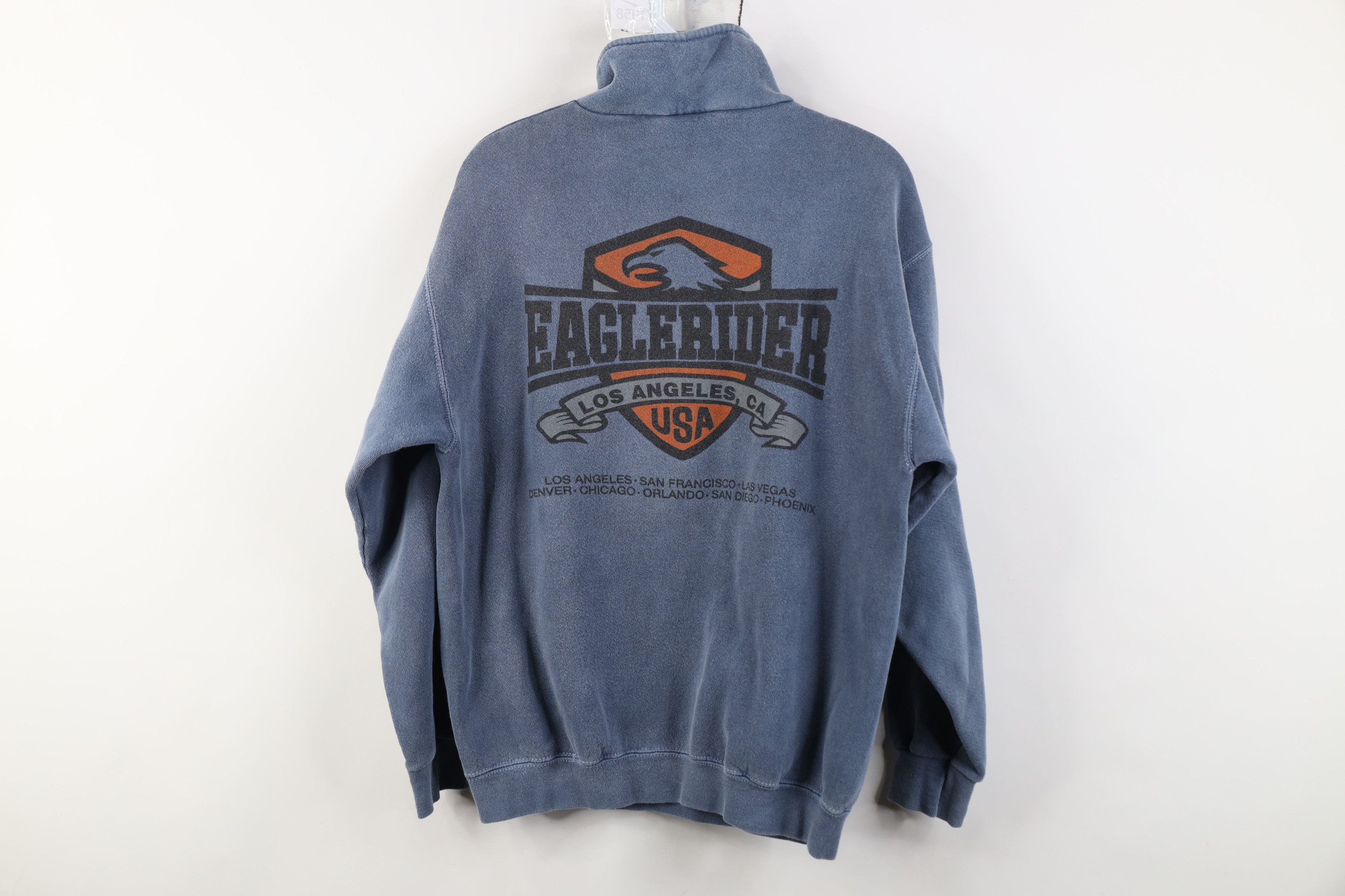 Vintage Vintage 90s Stonewash EagleRider Motorcycle Sweatshirt Size US M / EU 48-50 / 2 - 12 Thumbnail