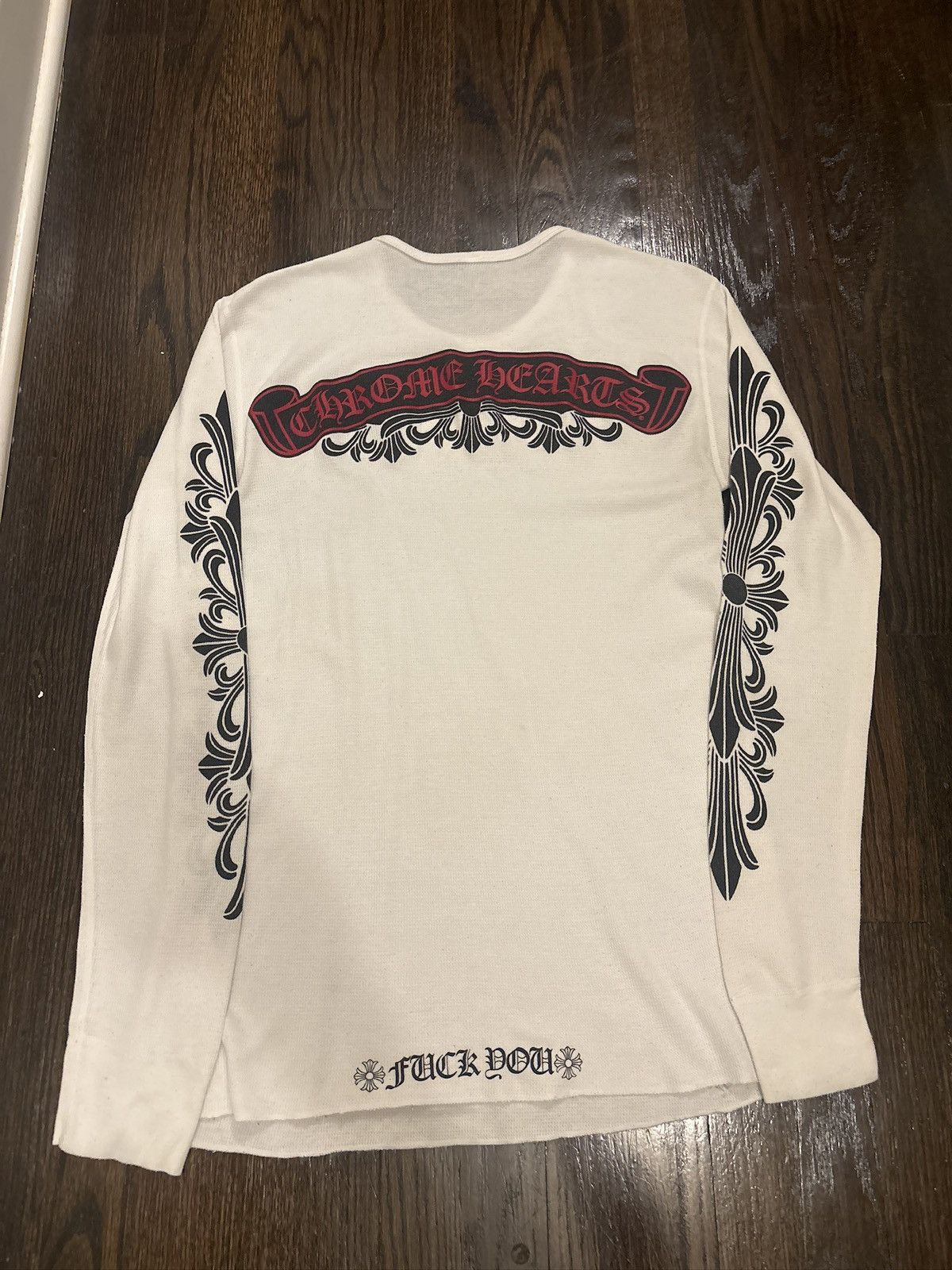 Chrome Hearts White Chrome Hearts "Fuck You" Thermal Size US L / EU 52-54 / 3 - 1 Thumbnail