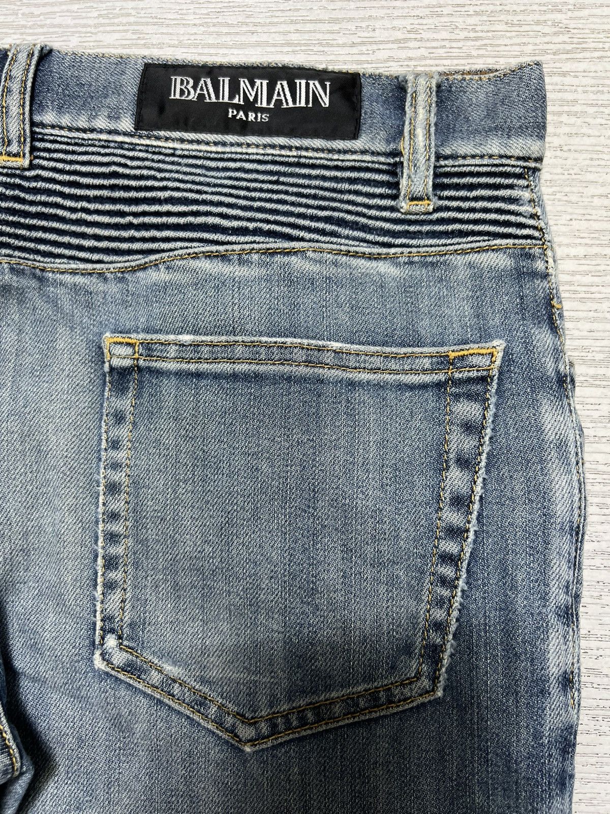 Balmain Balmain - Christophe Decarnin - Washed Biker Jeans Size US 32 / EU 48 - 12 Thumbnail