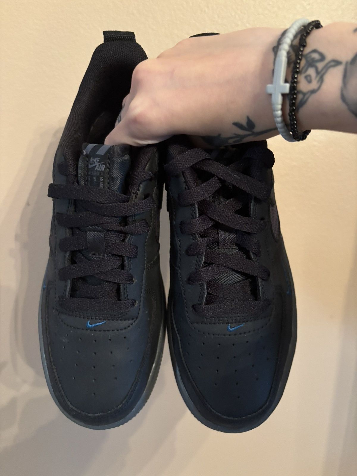 Nike Nike Air Force 1 JSP GS 'Black Iron Grey' Size US 5 / EU 37 - 3 Thumbnail