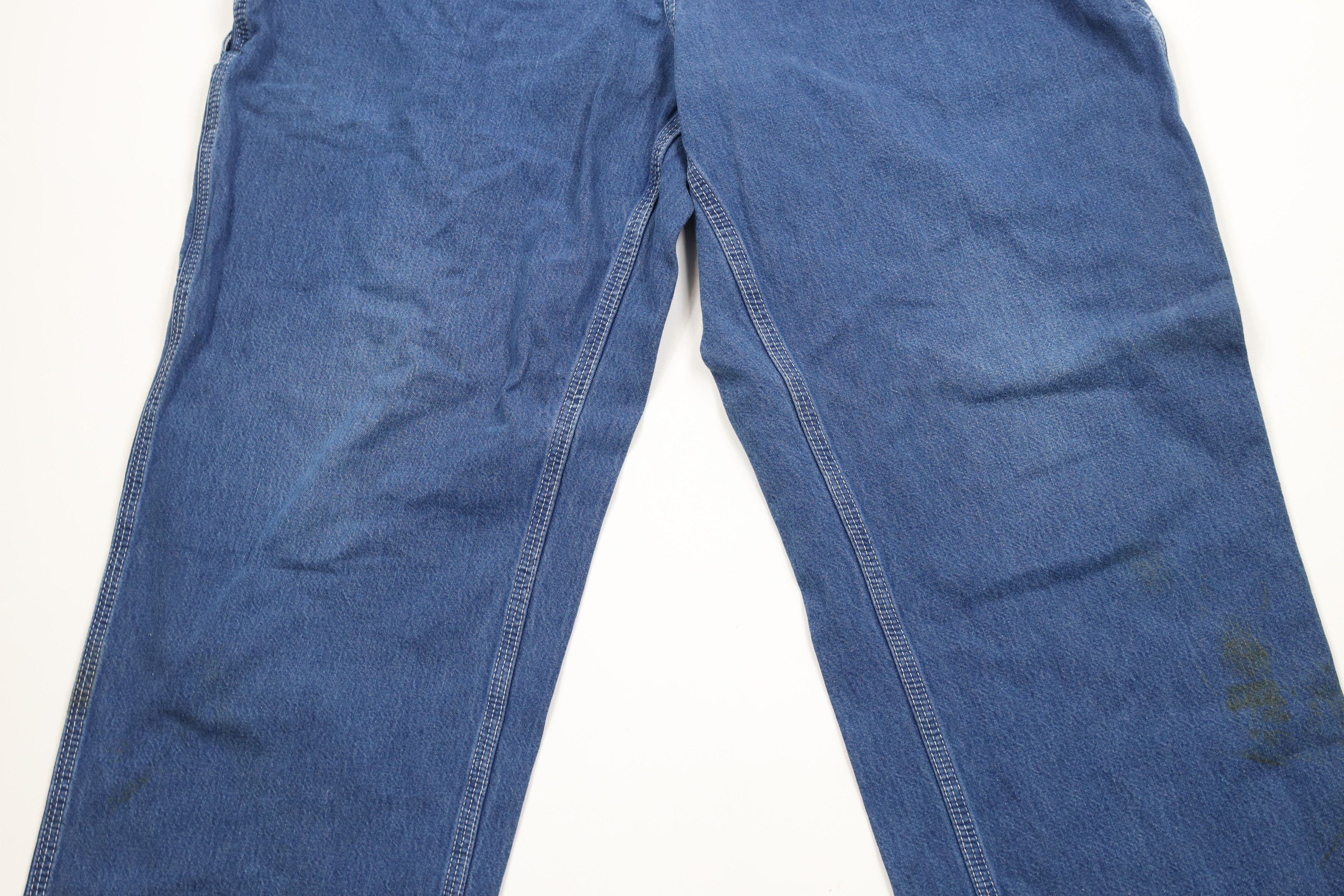 Carhartt × Vintage Vintage Carhartt Spell Out Wide Leg Dungaree Denim Jeans Size US 38 / EU 54 - 3 Thumbnail