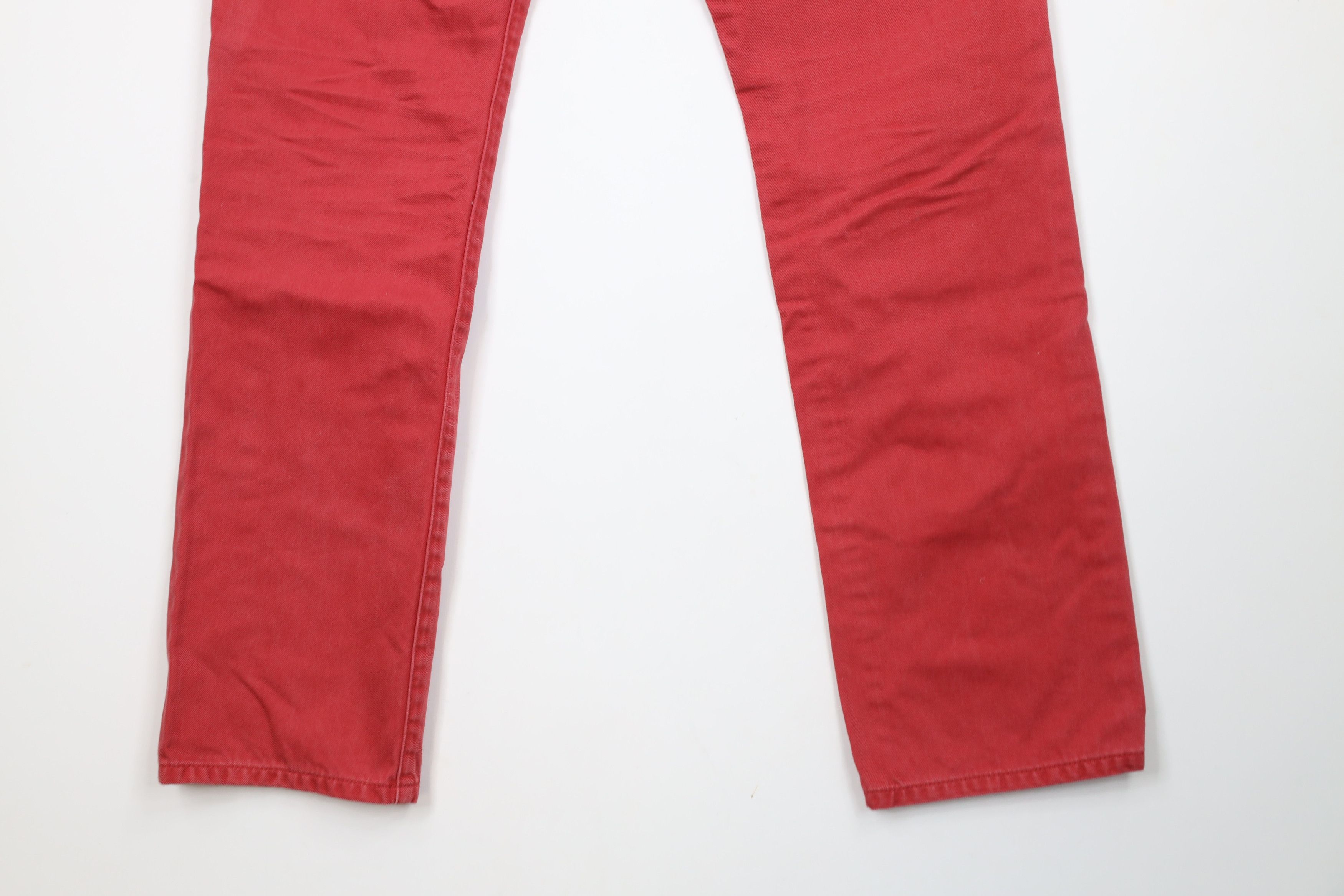 Express × Vintage Express Rocco Slim Fit Skinny Leg Denim Jeans Red Cotton Size US 32 / EU 48 - 11 Thumbnail