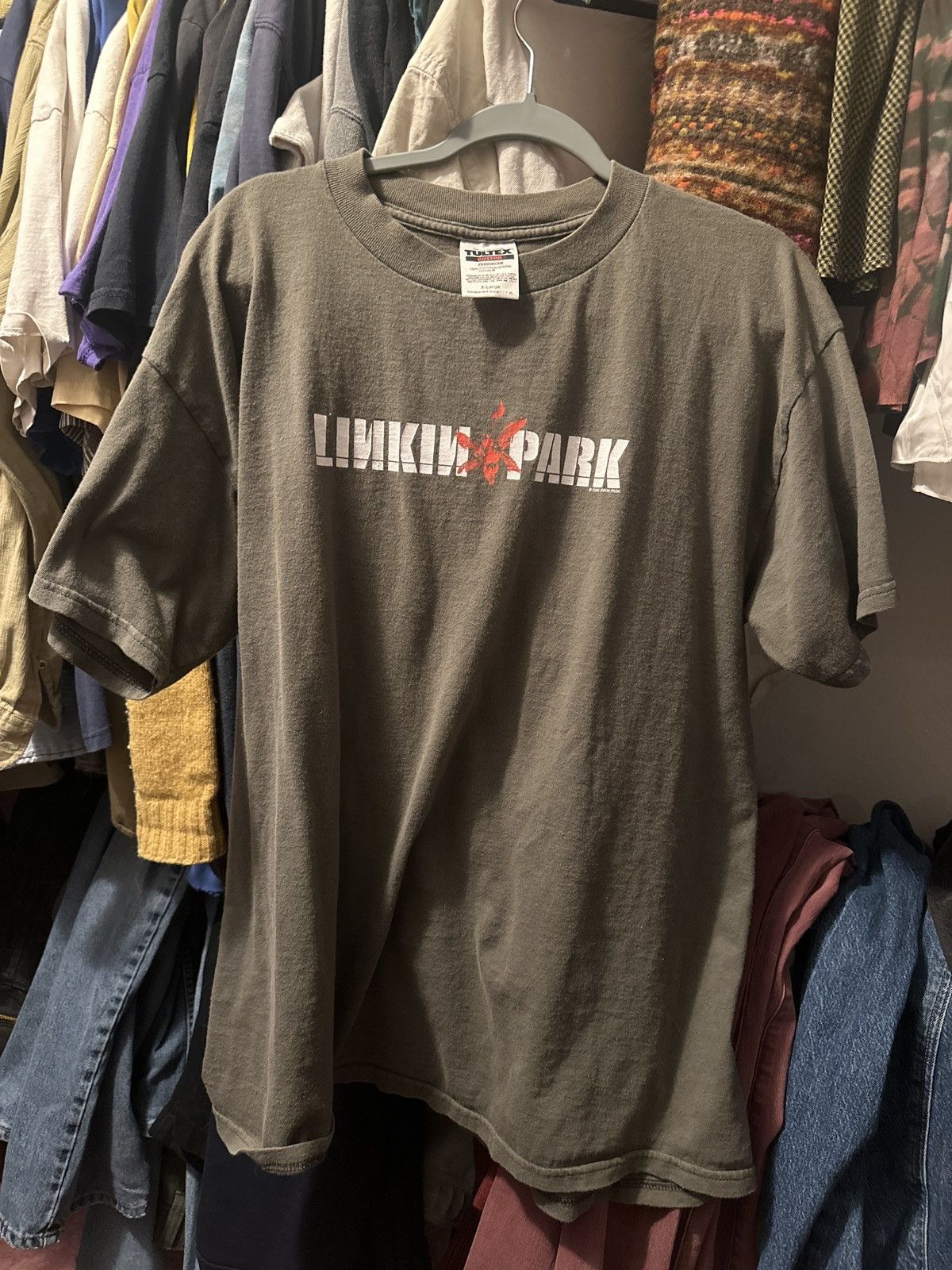 Vintage Rare Linkin Park Hybrid Theory 2000 Green T-Shirt