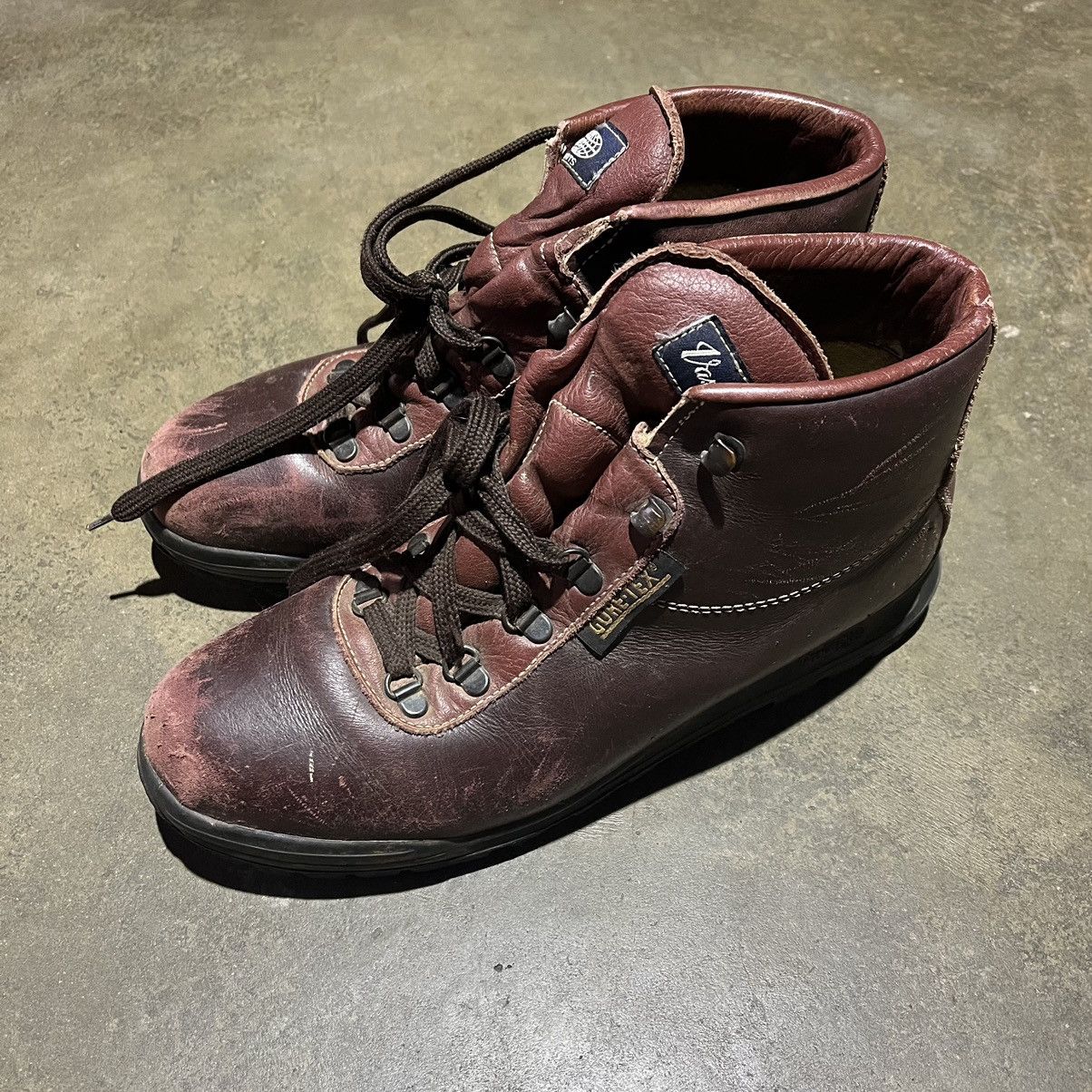 Streetwear Vintage Vintage 80s Vasque Brown Maroon Leather Hiking Boots 11 Grailed