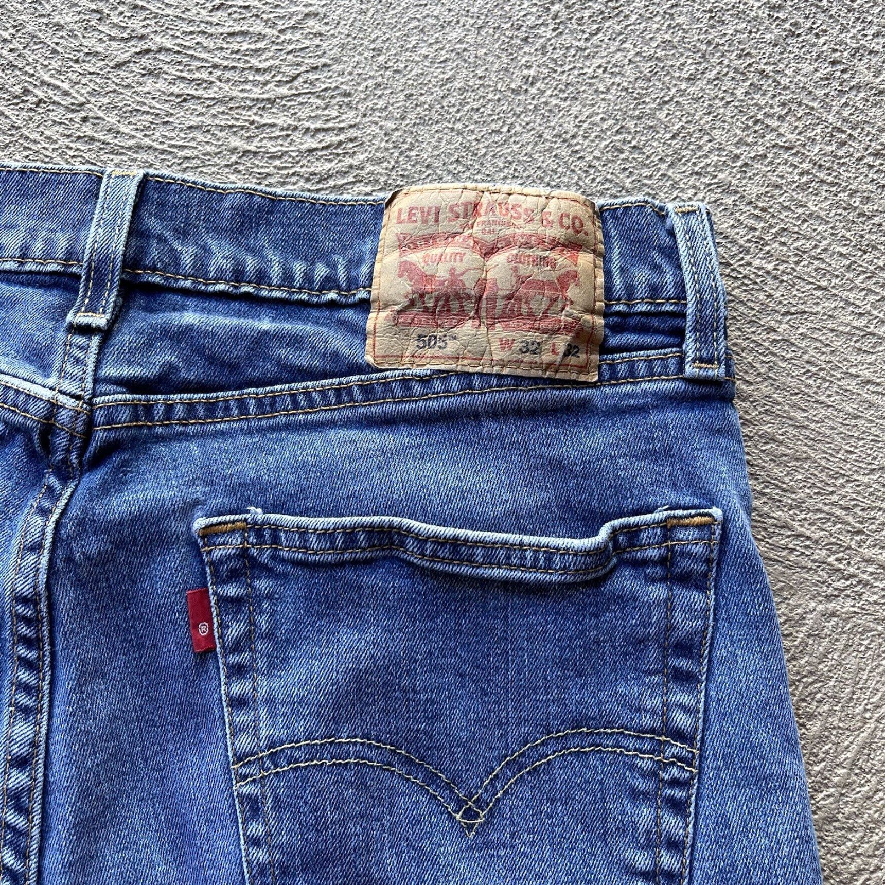Levi's VINTAGE Levi's 505 Blue Denim Shorts Mens 32 Baggy Loose Skater Y2K 90s Hip Hop Size US 32 / EU 48 - 5 Thumbnail