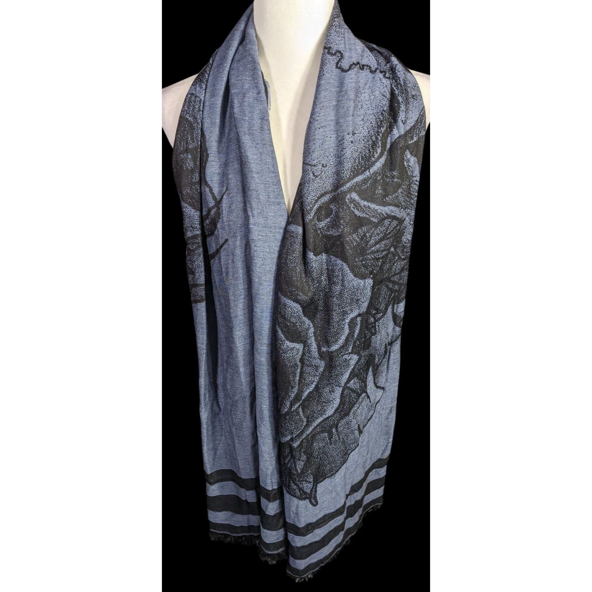 Other Milana Gothic Skull & Rose Scarf Made in Italy Size ONE SIZE - 3 Thumbnail