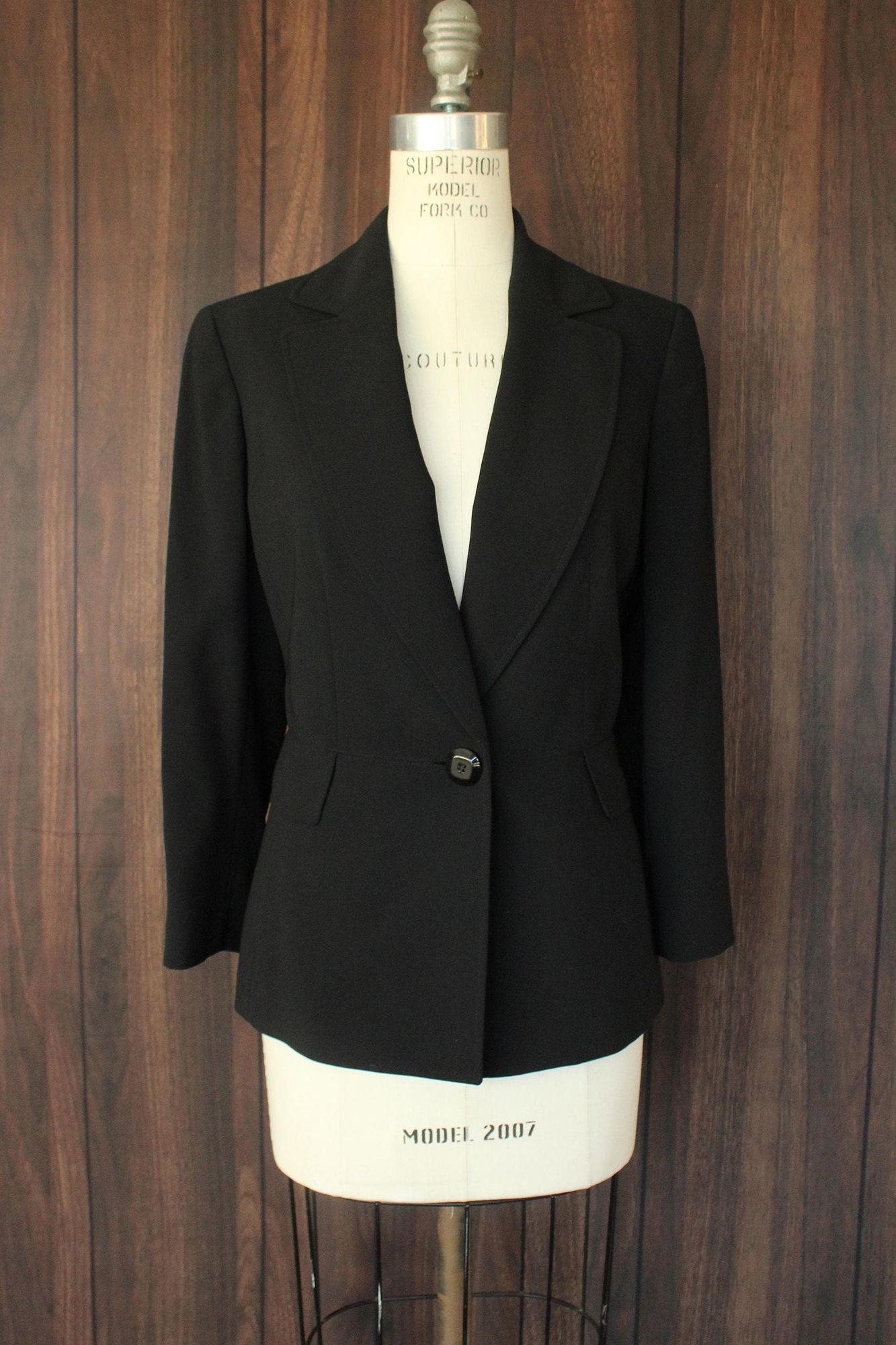 Jones New York Vintage 2000s Jacket, Jones New York Black Blazer, Size 4 Size S / US 4 / IT 40 - 2 Thumbnail