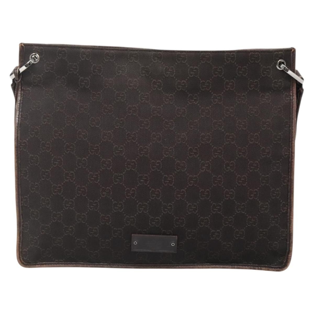Gucci GUCCI GG Canvas Shoulder Bag Dark Brown Size ONE SIZE - 2 Thumbnail