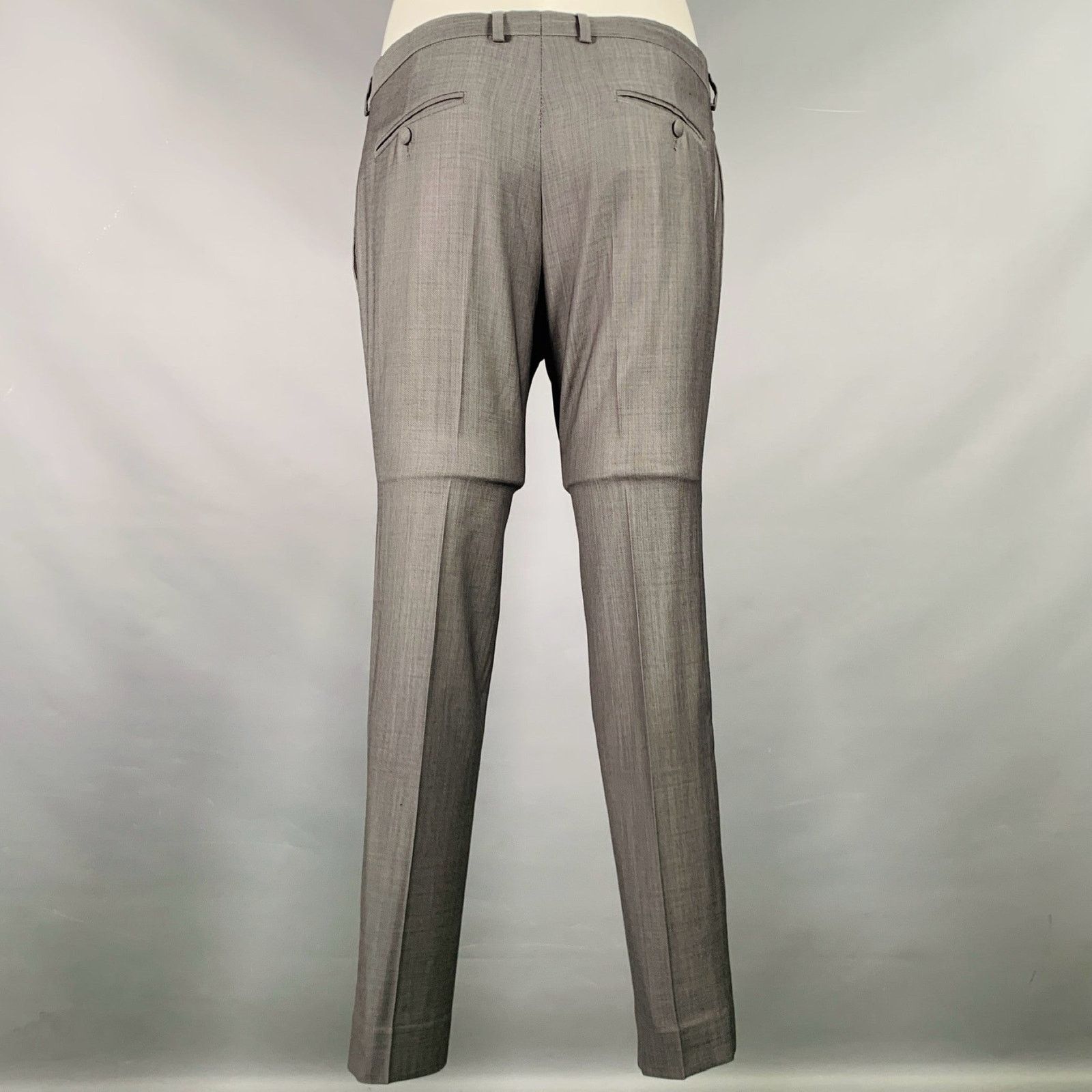 The Kooples THE KOOPLES Size 38 Grey Wool Notch Lapel Suit Size 38R - 5 Thumbnail