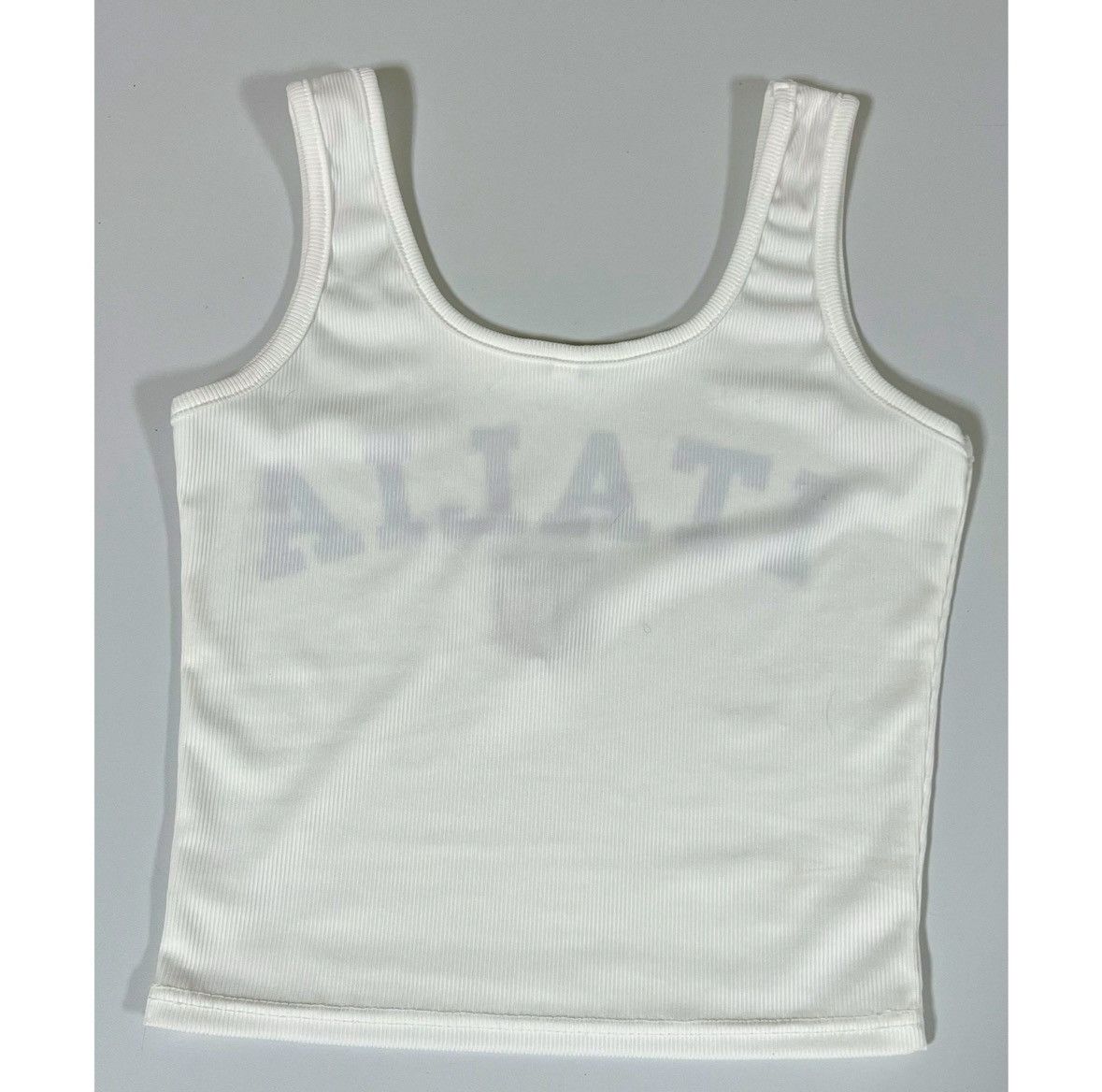 Vintage White ‘Italia’ Italy Italian Flag Tank Top T-Shirt Size S 🇮🇹✨ Size S / US 4 / IT 40 - 4 Thumbnail