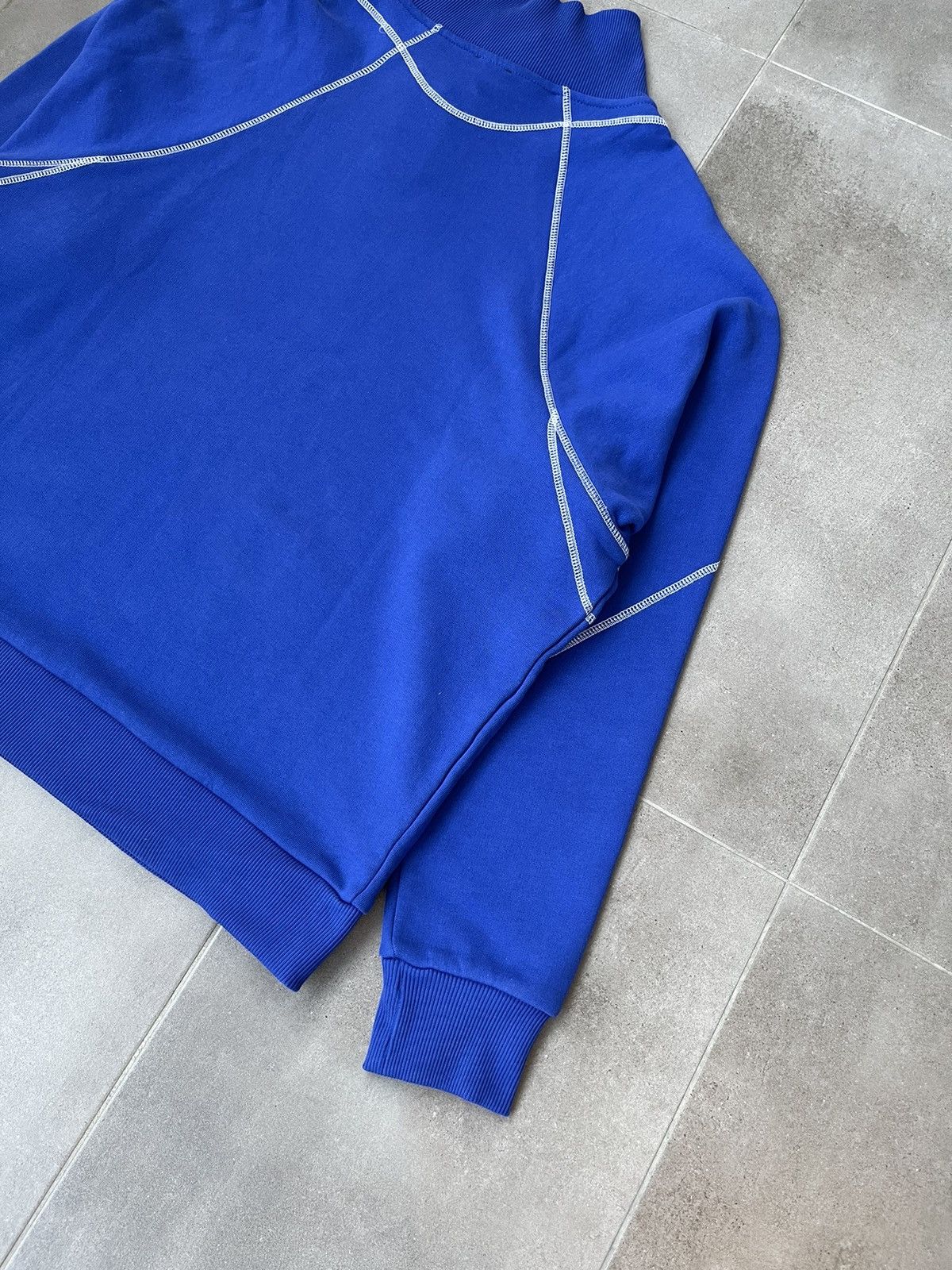 Saul Nash !DS! SS23 Saul Nash Electric Blue Overlock Stitch Sweatshirt Size US M / EU 48-50 / 2 - 15 Thumbnail