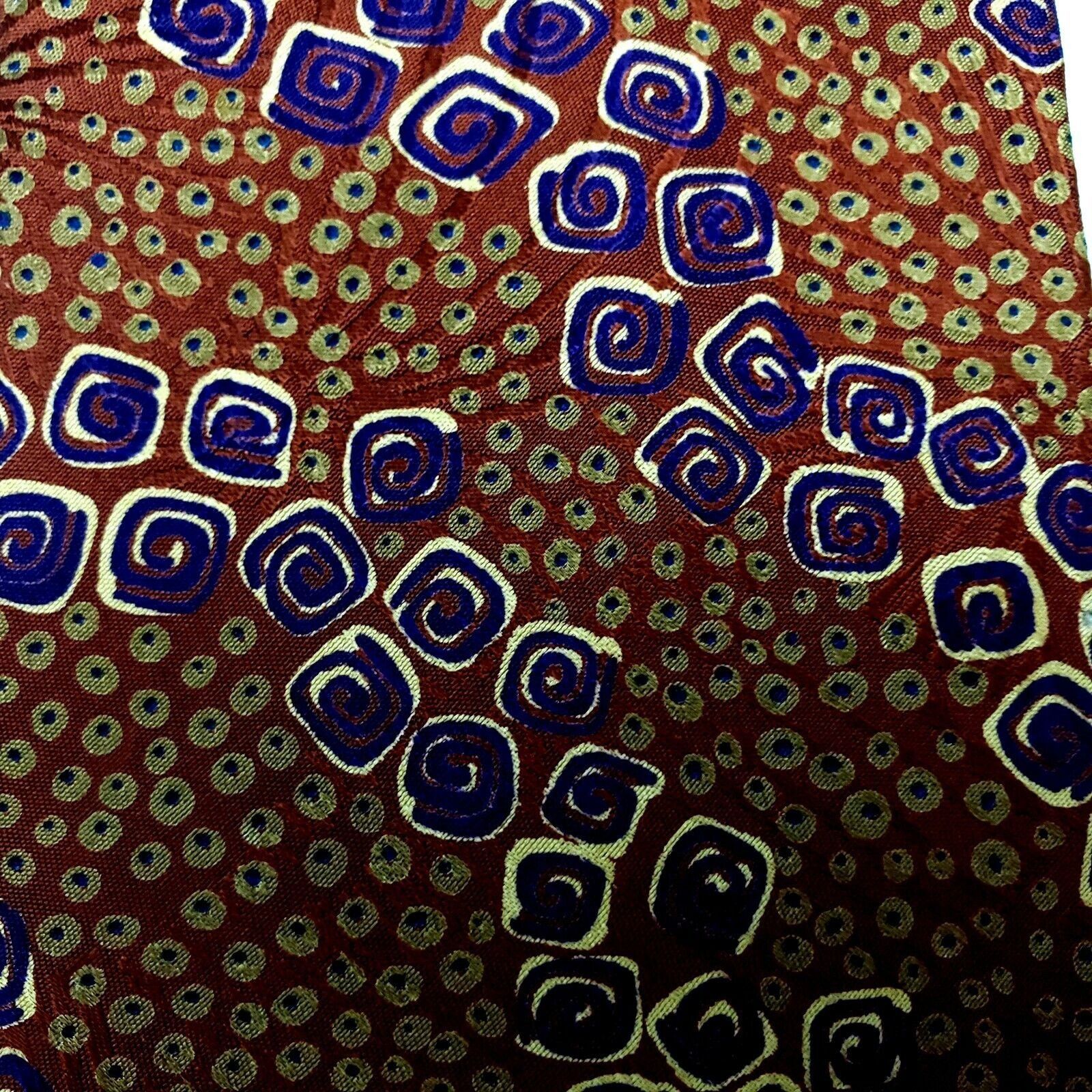 Christian Dior Monsieur Christian Dior Monsieur Silk Tie Brown Print Abstract Short Size ONE SIZE - 2 Thumbnail