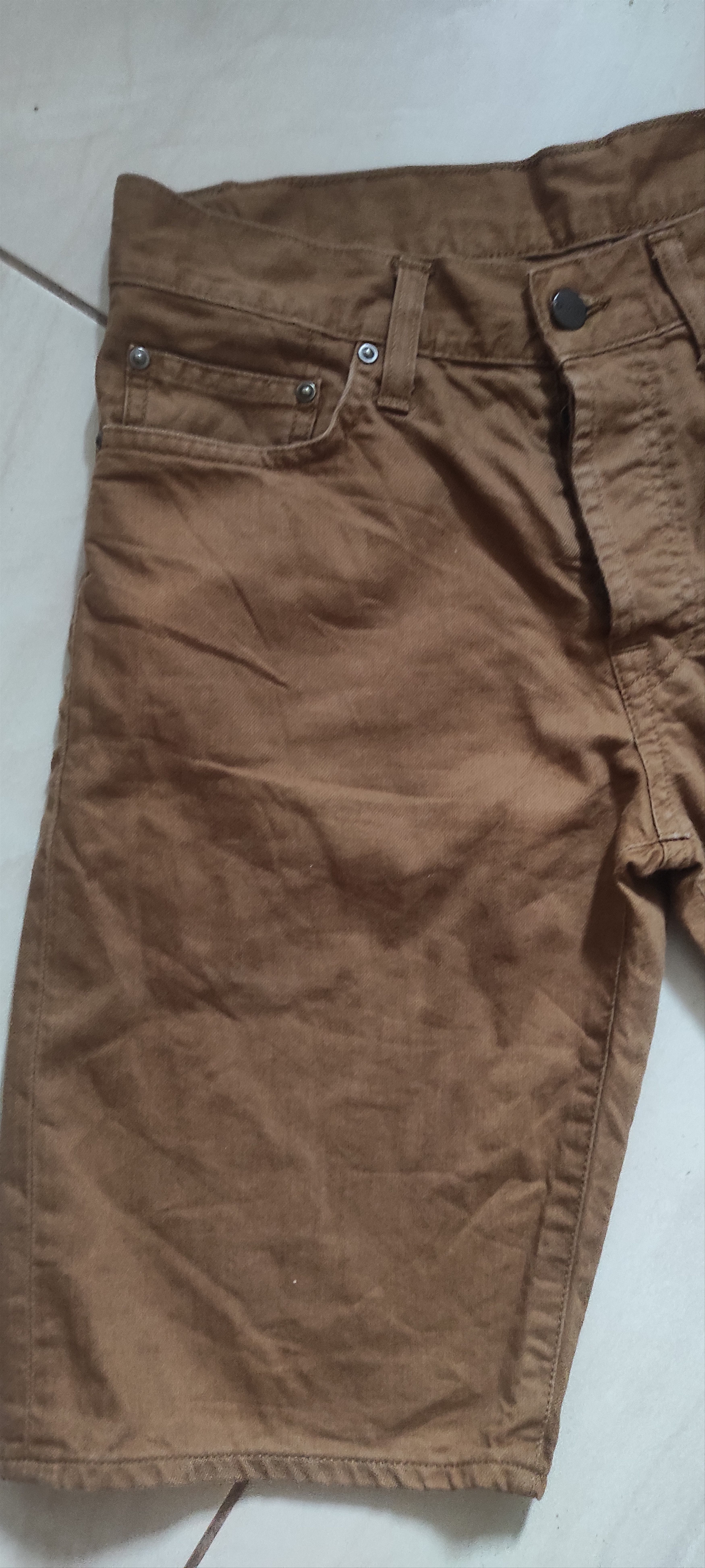 Carhartt Carhartt WIP Double Knee Rinsed Hamilton Brown Shorts Size US 29 - 5 Thumbnail
