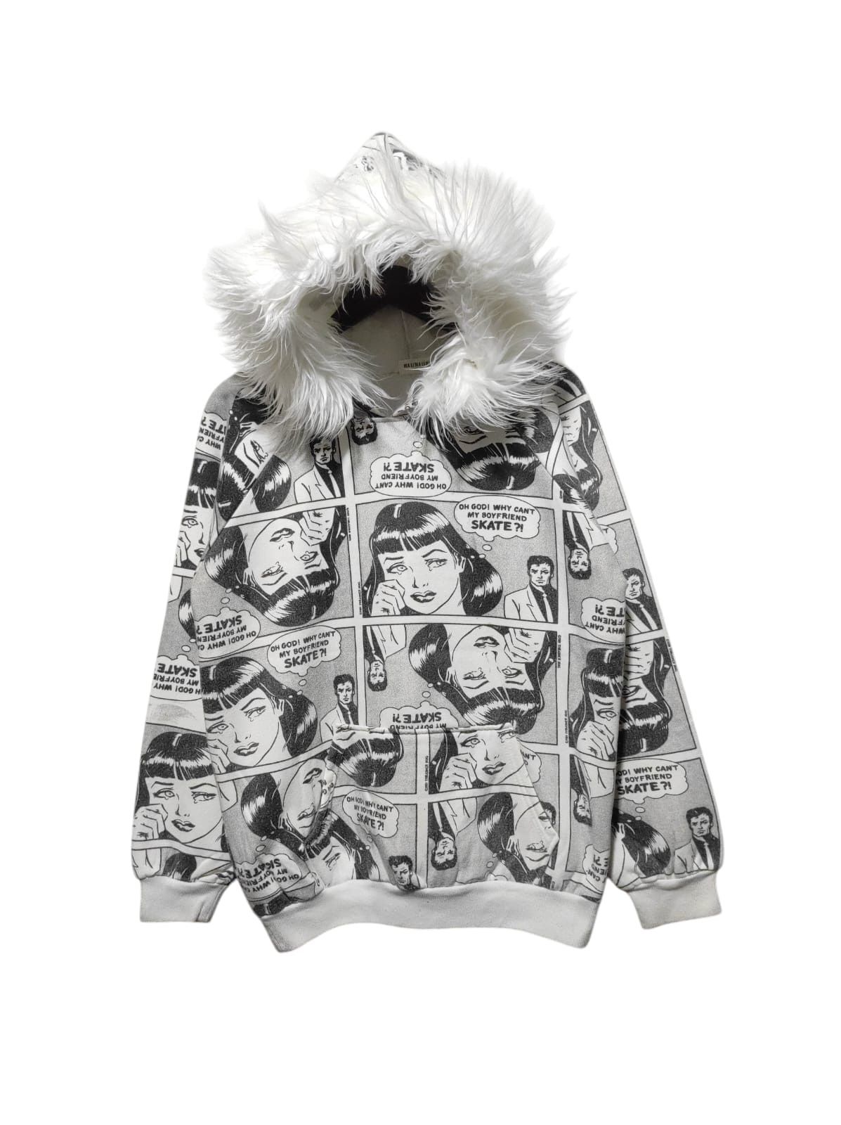 Japanese Brand MALIMALIHO Magazine Full Print Fur Hoodie IfSixWasNine style Size US M / EU 48-50 / 2 - 1 Thumbnail