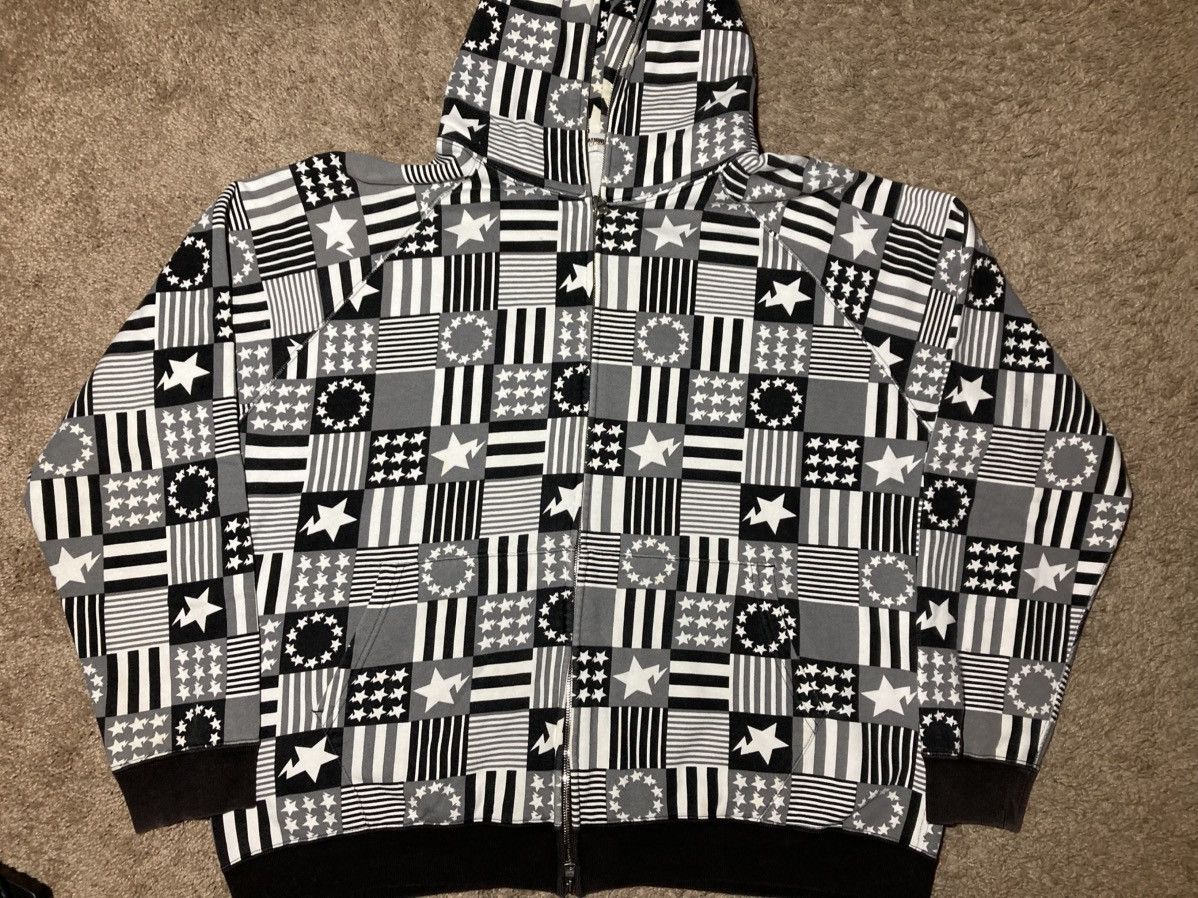 Bape 2011 Bape Sta Full Zip Patchwork Stars Stripes Flags Rip Size US L / EU 52-54 / 3 - 2 Thumbnail