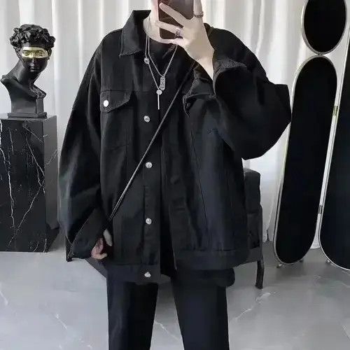Other Black Oversized Harajuku Denim Jeans Jacket Size US M / EU 48-50 / 2 - 2 Thumbnail
