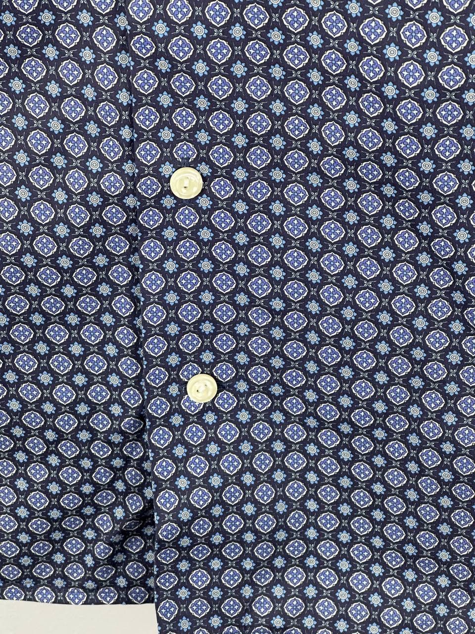 Eton Eton Luxury Printed Navy Shirt Size L Size US L / EU 52-54 / 3 - 6 Thumbnail