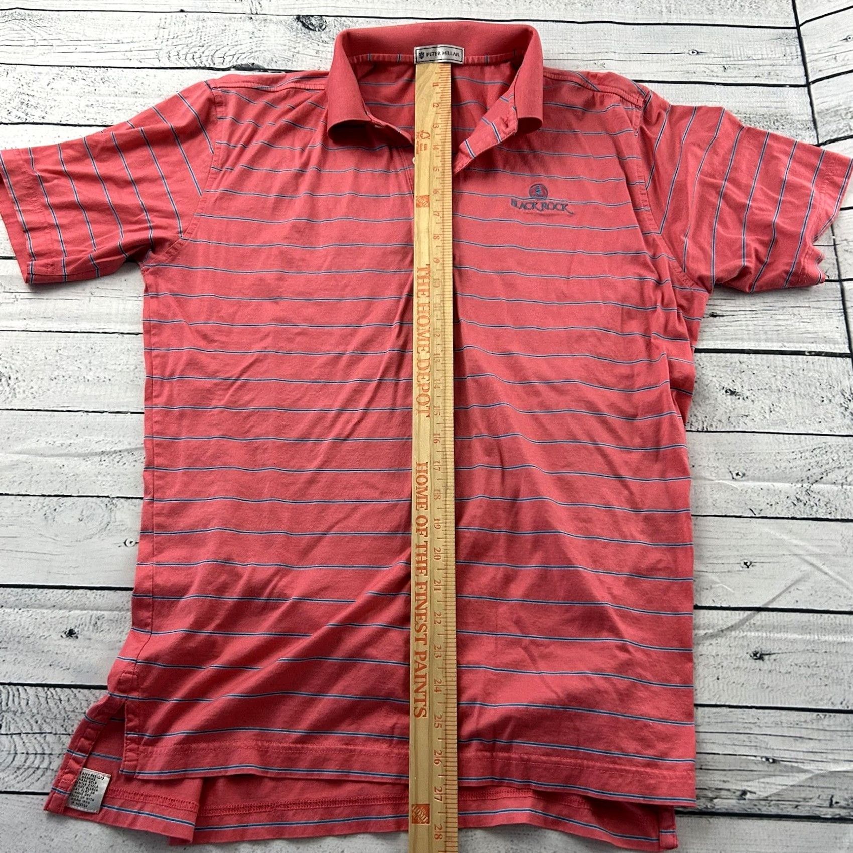 Peter Millar Peter Millar Short Sleeve Polo Shirt Mens M Pink Striped Golf Polo Shirt Size US M / EU 48-50 / 2 - 4 Thumbnail