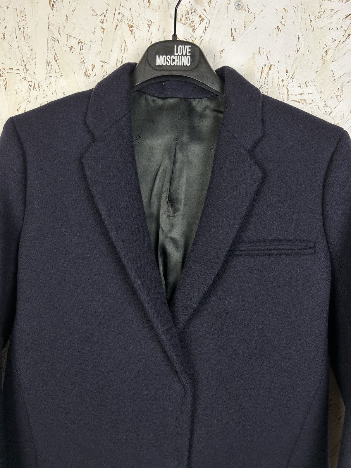 Celine Celine Fit And Flare Tailored Pleated Back Wool Coat Black Size XS / US 0-2 / IT 36-38 - 2 Thumbnail