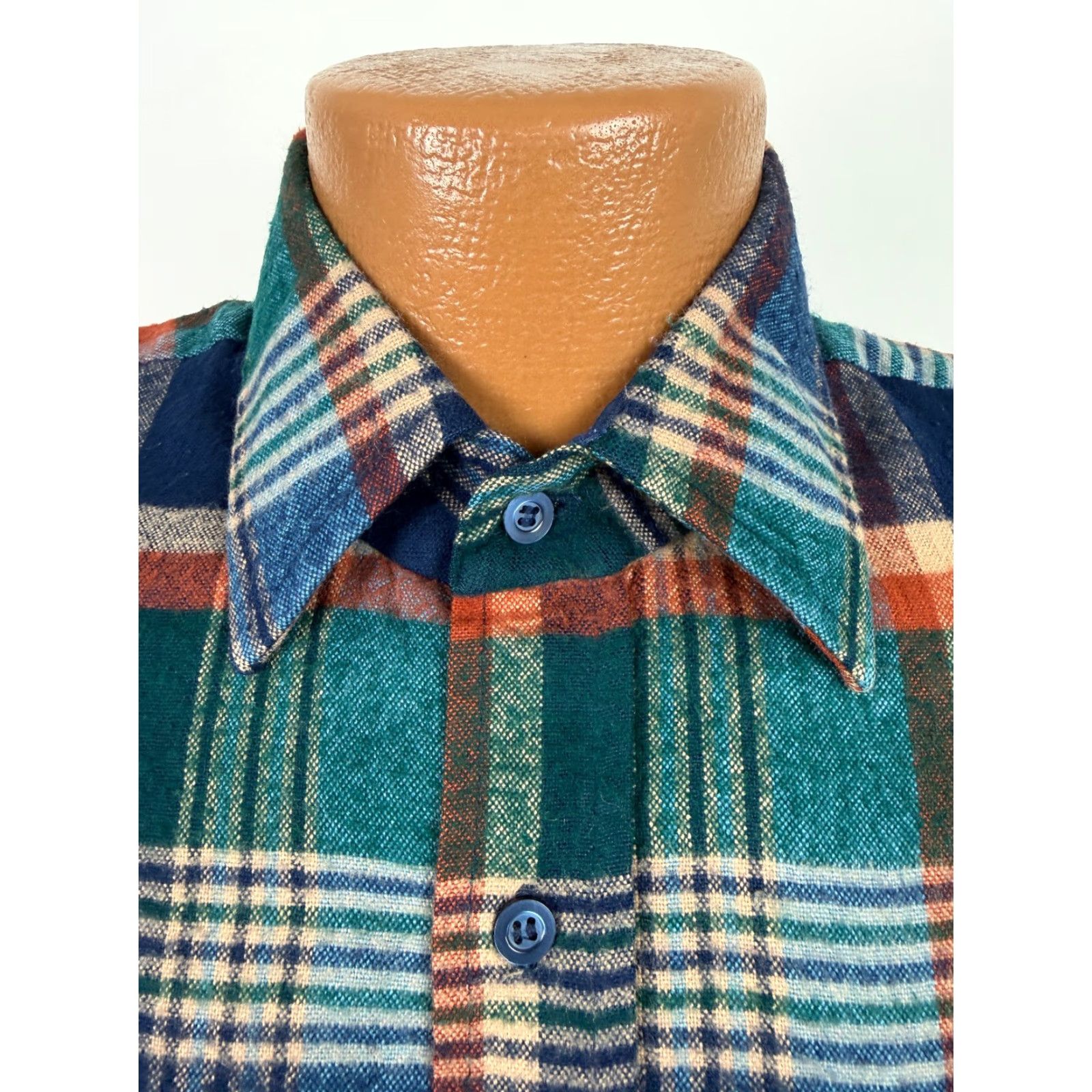 Altea VINTAGE VIP Flannel Shirt Men M Teal Plaid 80s Grunge Lightweight Pockets Mens Medium Blue 80s Grunge Retro Size US M / EU 48-50 / 2 - 3 Thumbnail