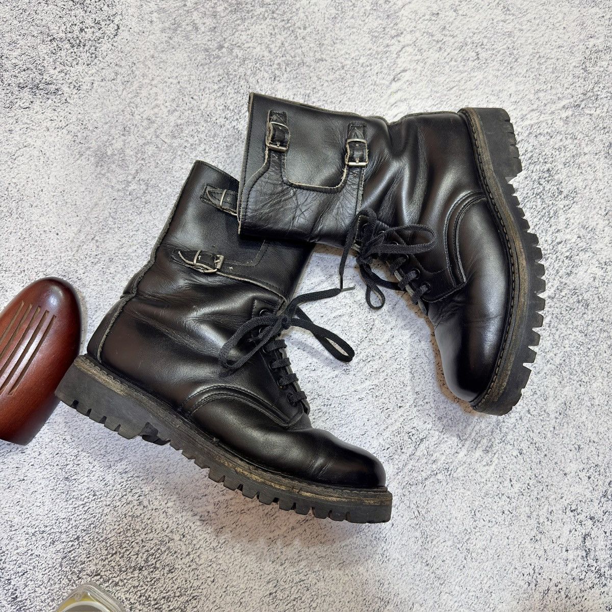 Handmade × Vintage Vintage Army Boots Italy Pirelli 90s US8 UK7 EU41 26cm Size US 8 / EU 41 - 21 Thumbnail
