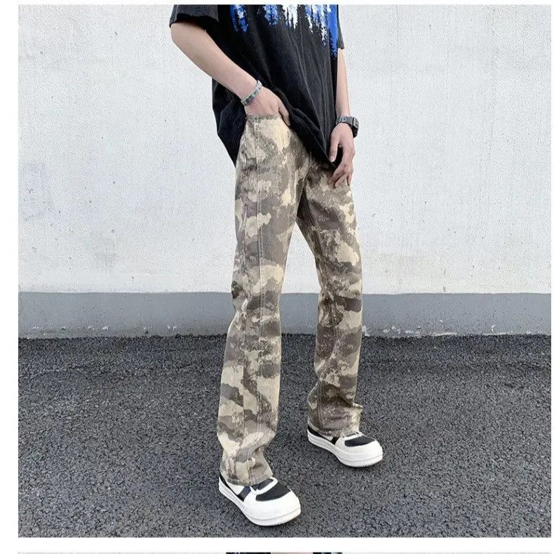 Japanese Brand × Jean Retro straight camouflage high street jeans Size US 32 / EU 48 - 3 Thumbnail