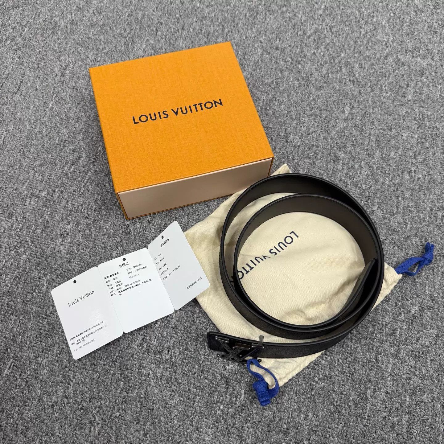 Louis Vuitton LV black monogram belt unused full set 100cm Size ONE SIZE - 1 Thumbnail