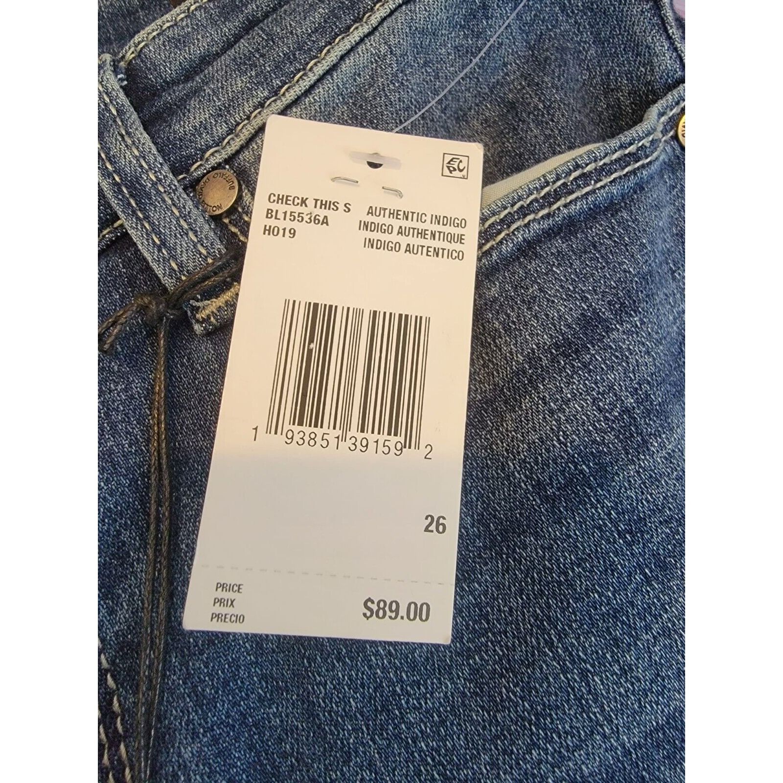Buffalo David Bitton ⭐$89 Buffalo David Bitton Womens JEAN Sz 26 HI RISE STRAIGHT Size 26" / US 2 / IT 38 - 5 Thumbnail