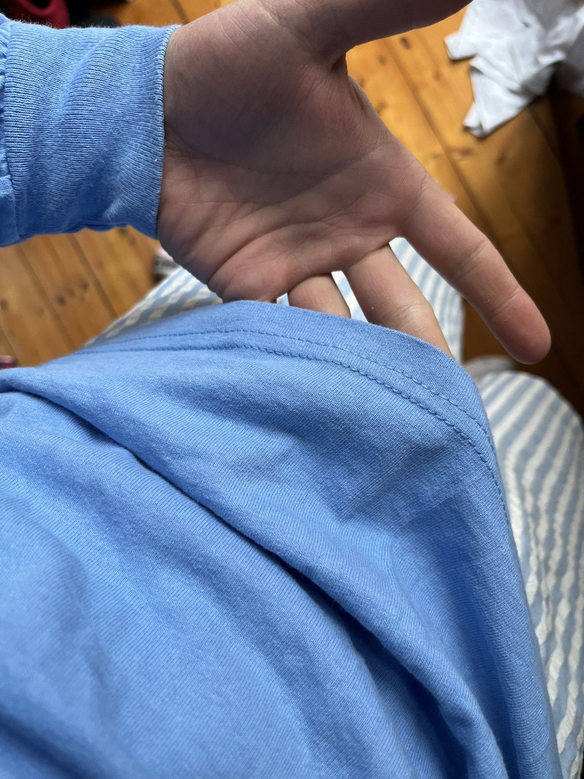 Gildan × Vintage Baby Blue North Caroline Longsleeve logo Size US S / EU 44-46 / 1 - 4 Thumbnail