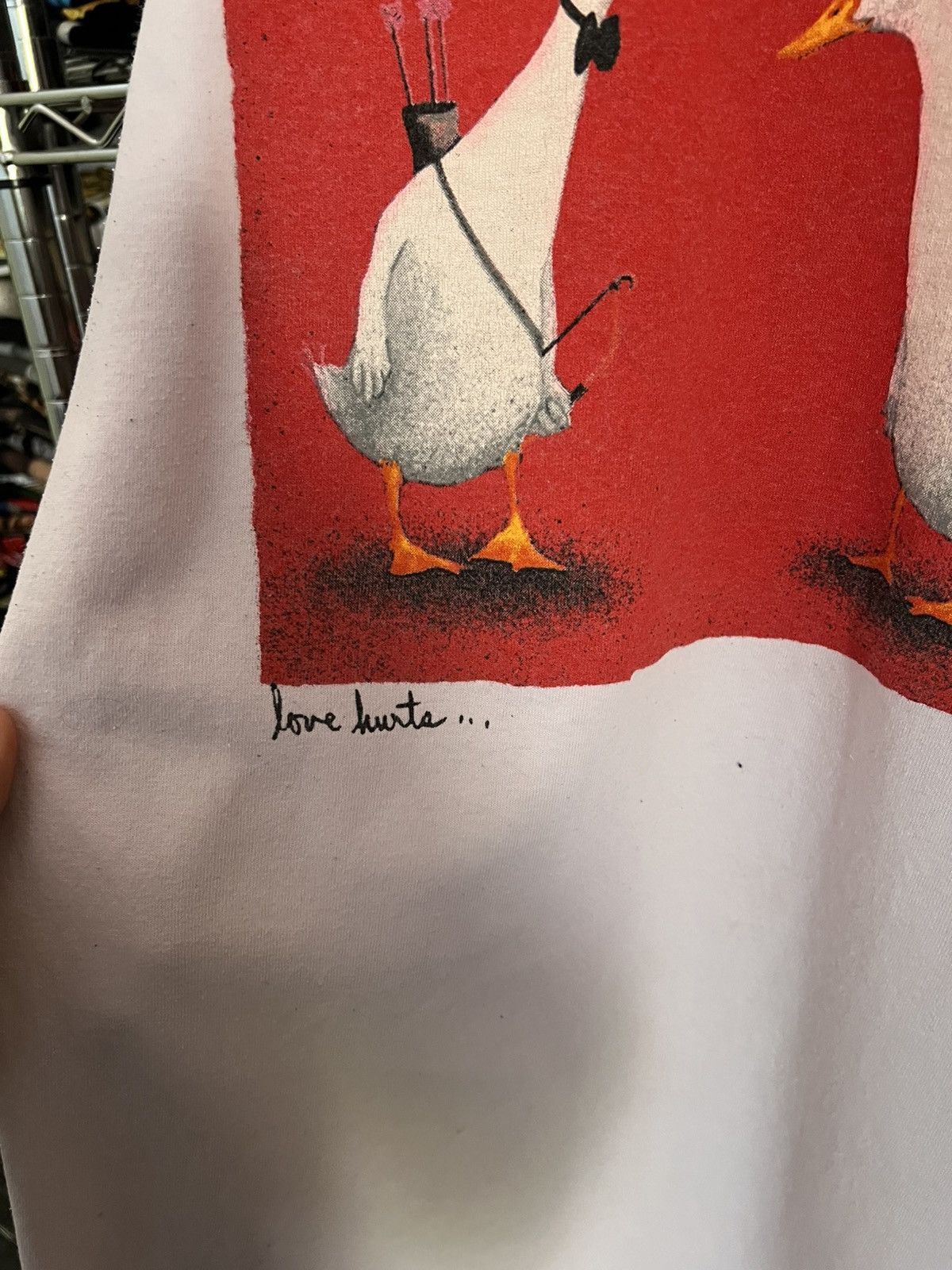 Arts & Science 90s Will Bullas Love Hurts Ducks Paint Tee Size US XXL / EU 58 / 5 - 4 Thumbnail