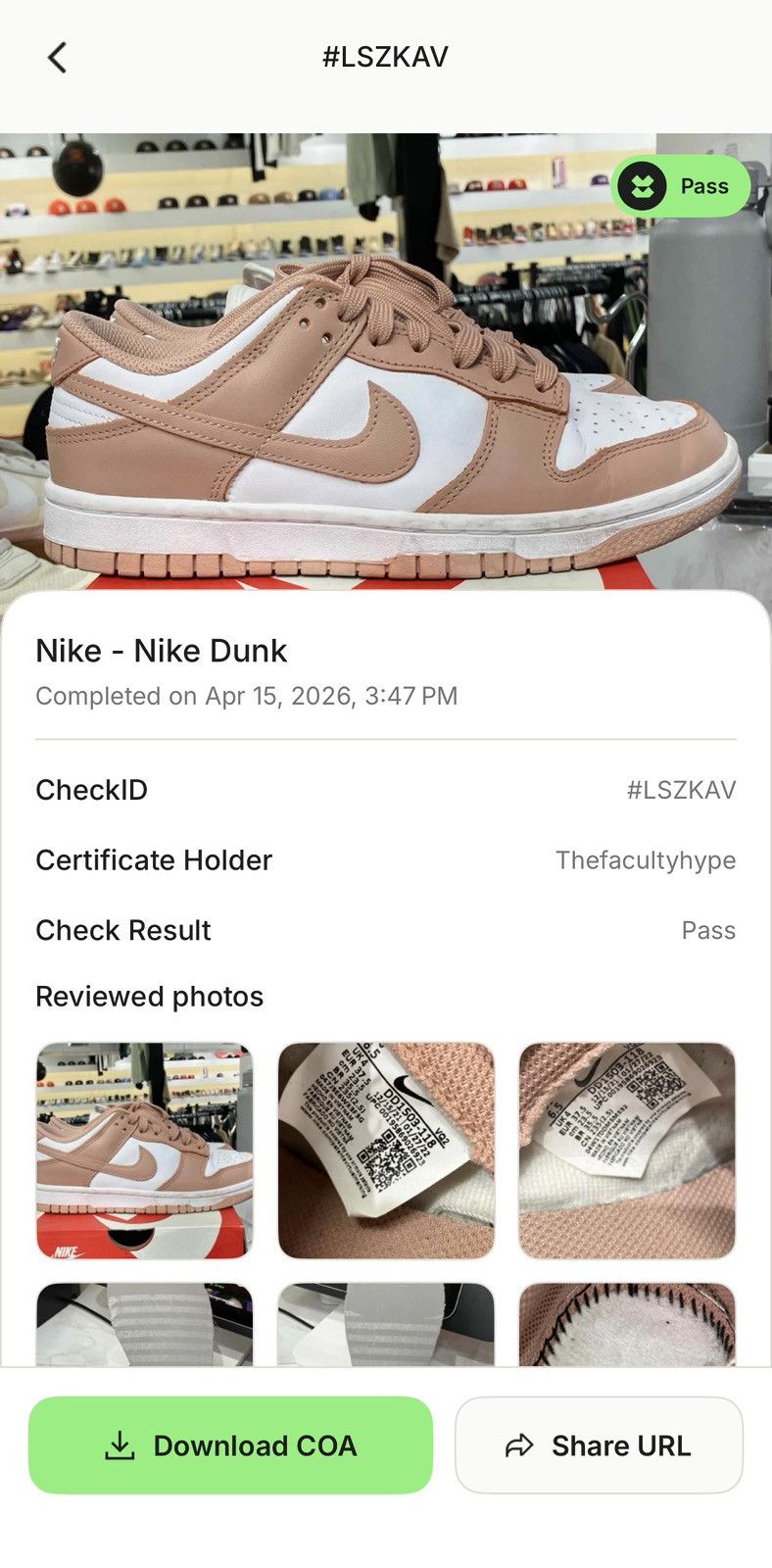 Nike Nike Dunk Low Rose Whisper Size 6.5W/5M (2022) Size US 5 / EU 37 - 17 Thumbnail