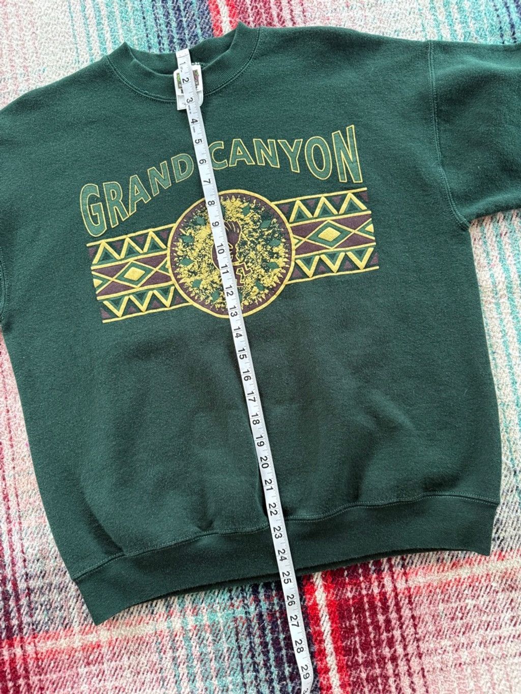 Fruit Of The Loom Vintage Fruit of the Loom Green Grand Canyon Sweatshirt L Size US L / EU 52-54 / 3 - 7 Thumbnail