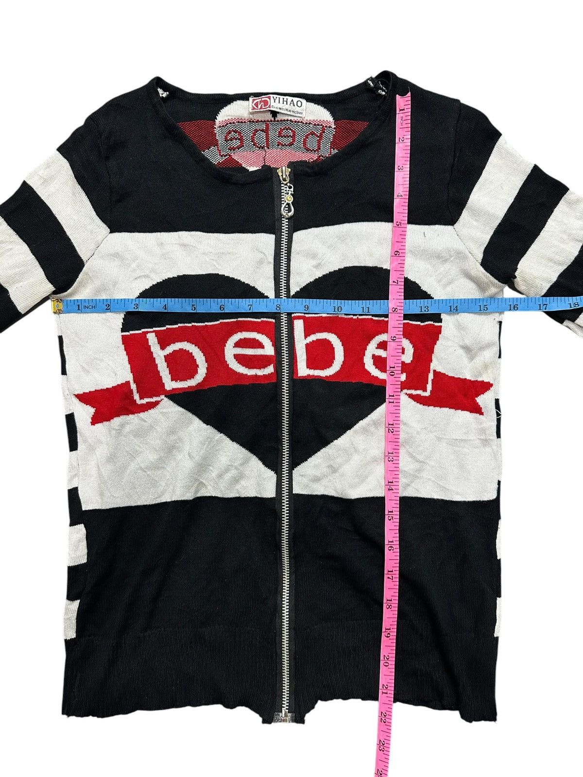 Japanese Brand BEBE STRIPE BLACK AND WHITE ZIPPER KURT COBAIN GRUNGE STYLE Size XS / US 0-2 / IT 36-38 - 11 Thumbnail
