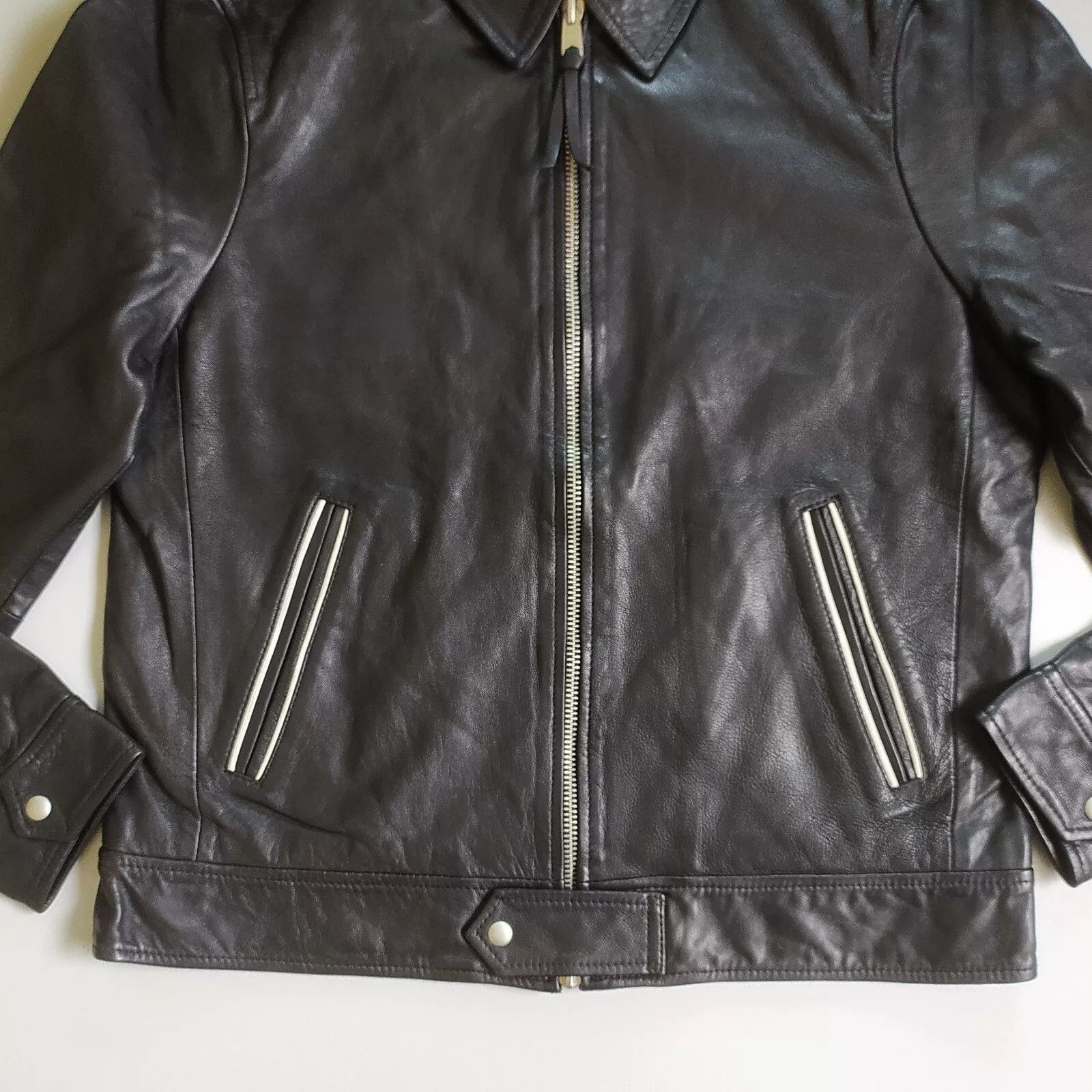 Allsaints ALLSAINTS Regis Leather Jacket FTP 9008 Size US L / EU 52-54 / 3 - 5 Thumbnail
