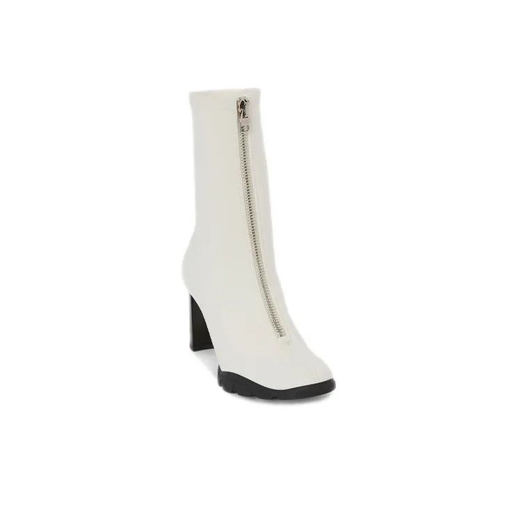 Alexander McQueen o1y0225 Ankle Boots in White Size US 5 / IT 35 - 2 Thumbnail