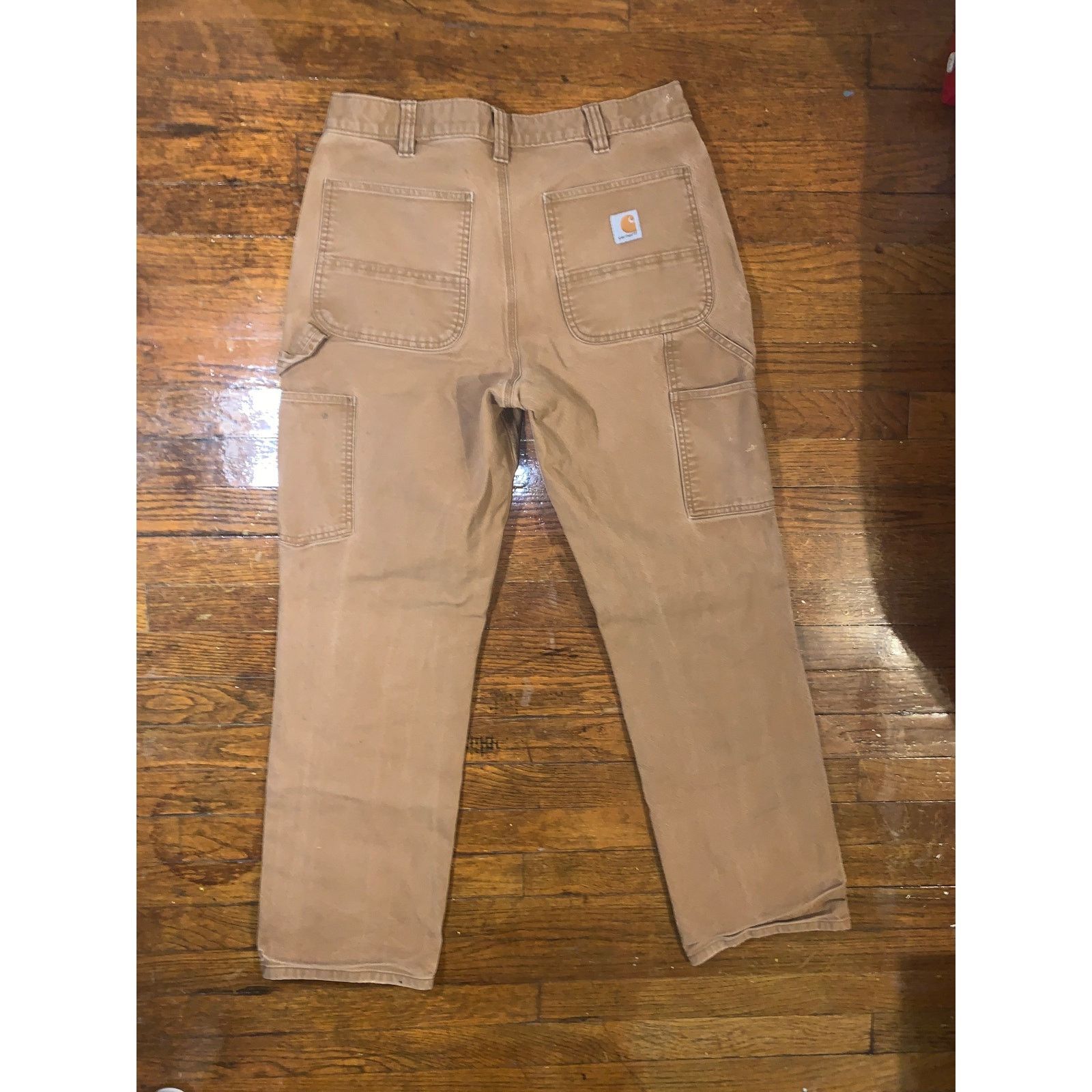 Carhartt Carhartt 103334 Brown Double Front Duck Pants 33X32 Size US 33 - 9 Thumbnail