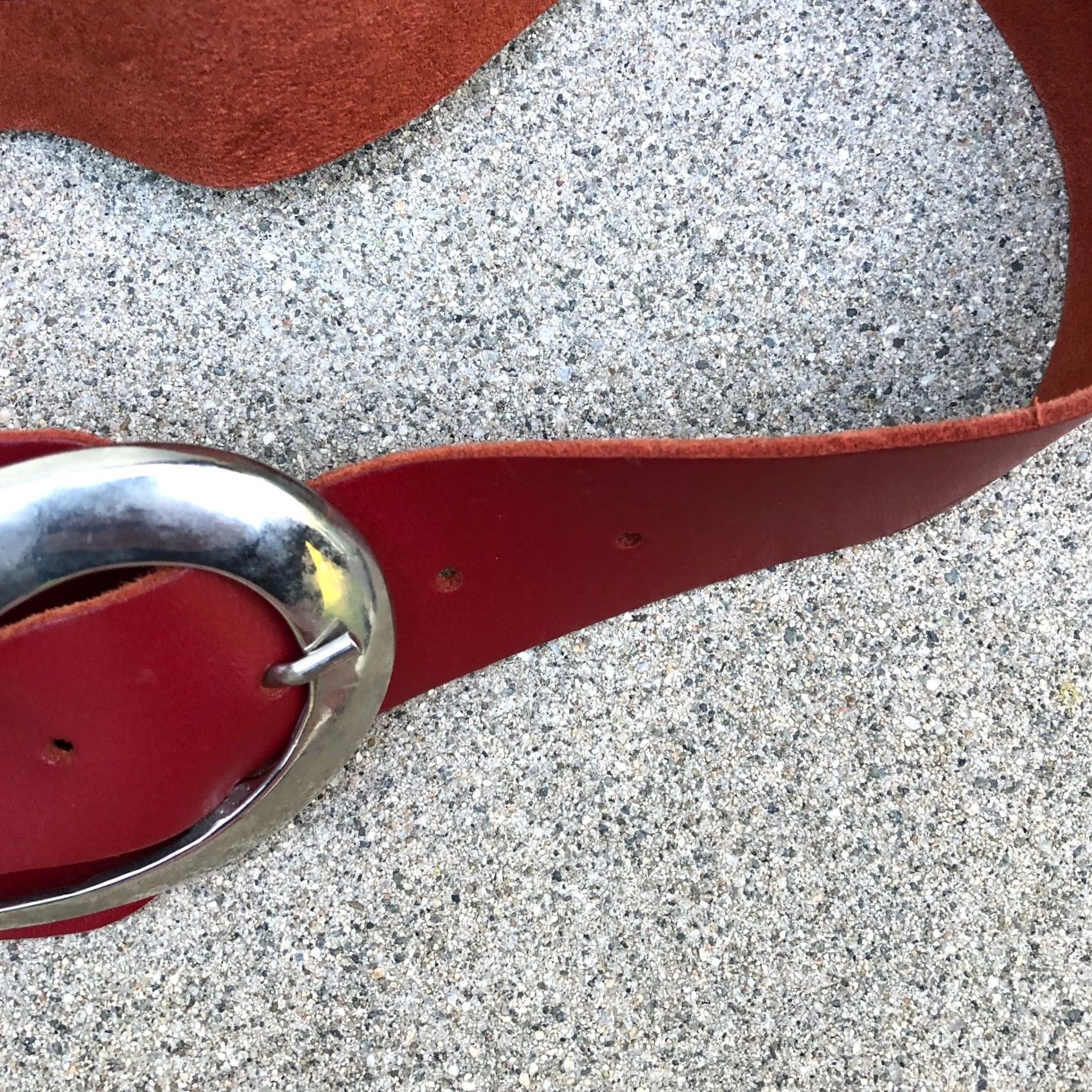 Vintage CROUTE DE CUIR Belt Buckle Leather Belt 75/30 Paris France Parlux Length: 37" Red Women 75/30 Leather Buckle France Parlus Parisited Size ONE SIZE - 6 Thumbnail