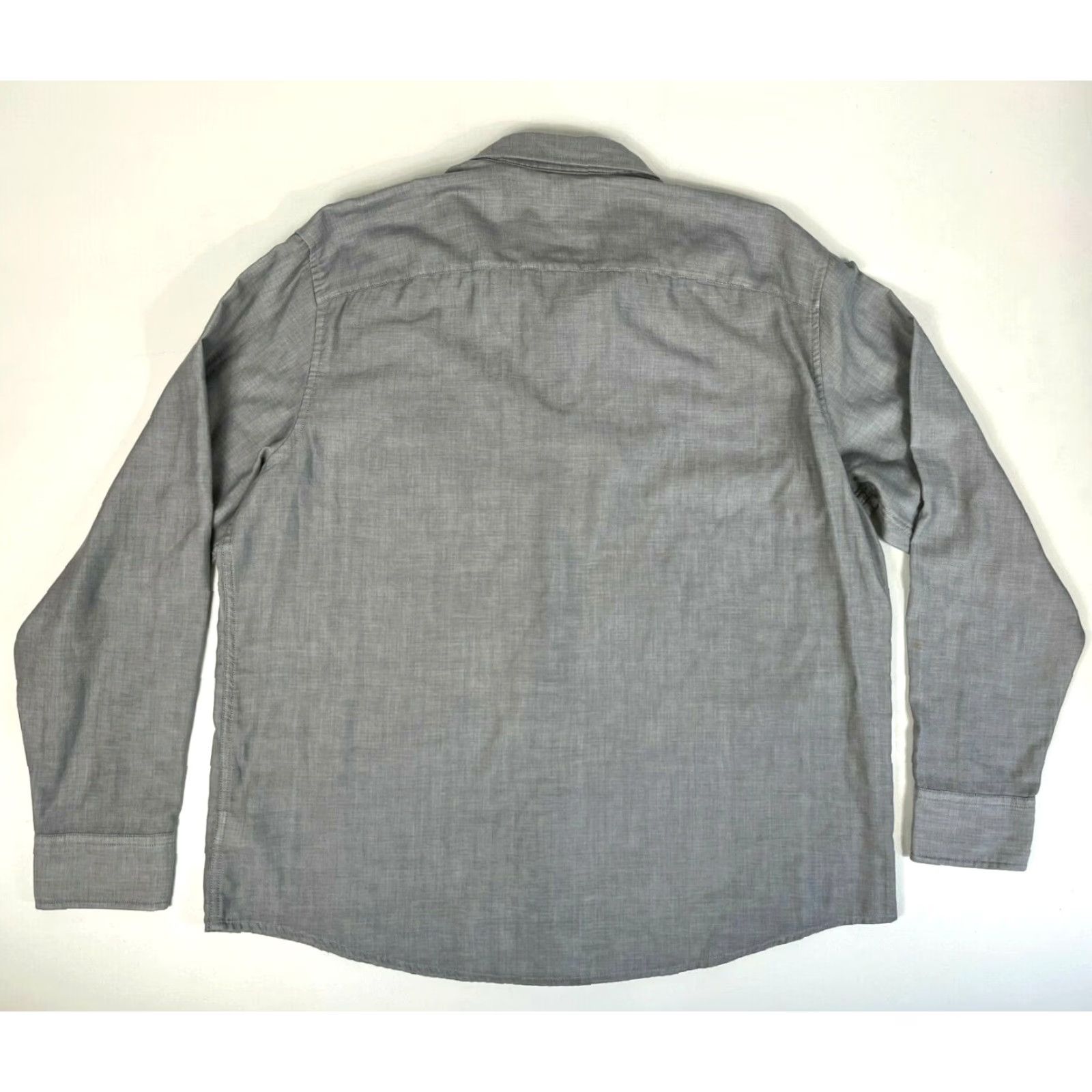 UNTUCKit UNTUCKit Valadige Button-Up Shirt Men's Regular 2XL Gray 100% Cotton Long Sleeve Collared Solid Shirt Men’s VALADIGE 33980 Size US XXL / EU 58 / 5 - 2 Thumbnail