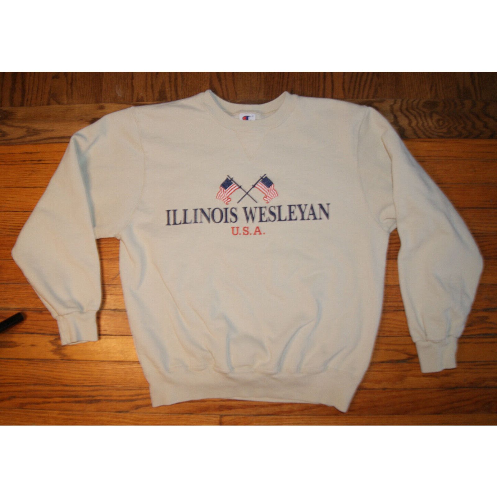Champion VTG ILLINOIS WESLEYAN USA Flags L Champion Sweatshirt Spell Size US L / EU 52-54 / 3 - 2 Thumbnail