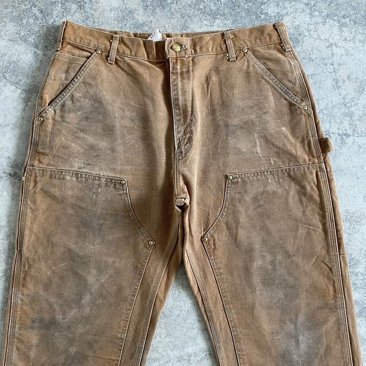 Carhartt VTG Carhartt Double Knee Dirty Carpenter Work Pants Size US 35 - 2 Thumbnail