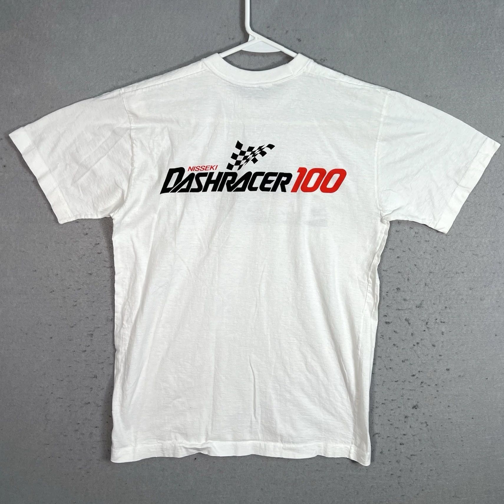 Vintage VINTAGE 1990s Porsche 962 Nisseki Dashracer T Shirt Adult Medium White Mens Sportswear Graphic Tee Size US M / EU 48-50 / 2 - 2 Thumbnail