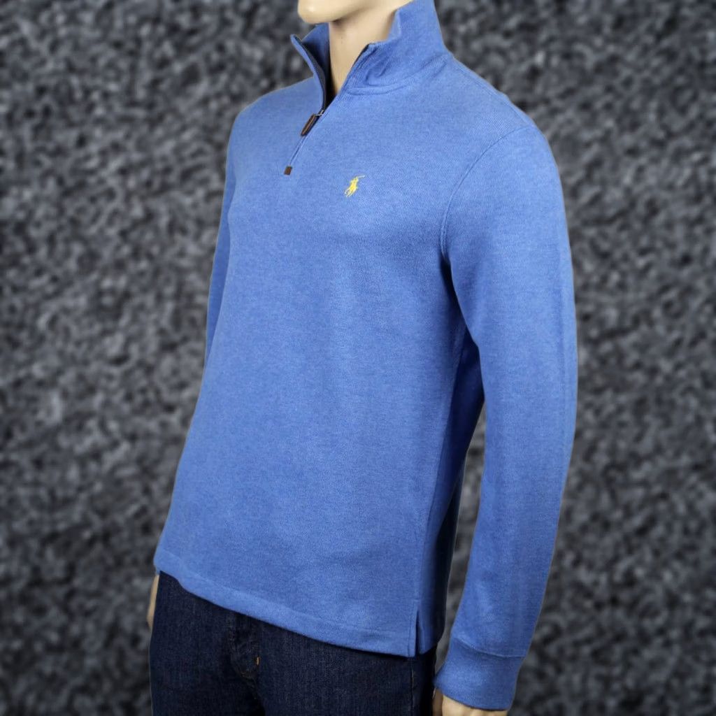 Polo Ralph Lauren Polo Ralph Lauren Blue 1/2 Half Zip Sweater Yellow Pony NWT XL Men Size US XL / EU 56 / 4 - 1 Preview
