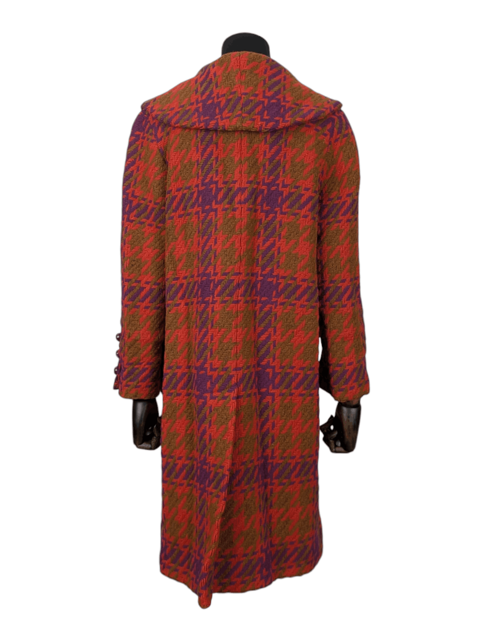 Marc Jacobs Multicolor Houndstooth Wool Coat Size XS / US 0-2 / IT 36-38 - 2 Thumbnail