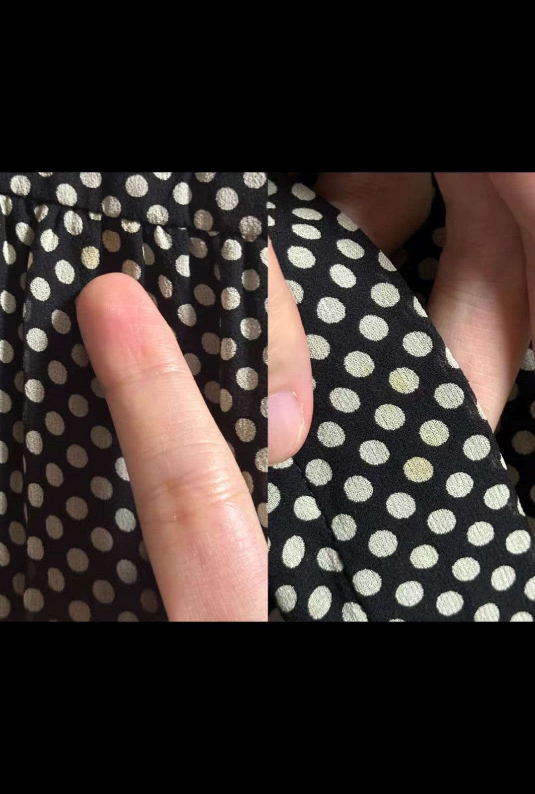 Celine Celine Black & White Polka Dot Mulberry Silk Dress Size S / US 4 / IT 40 - 7 Thumbnail