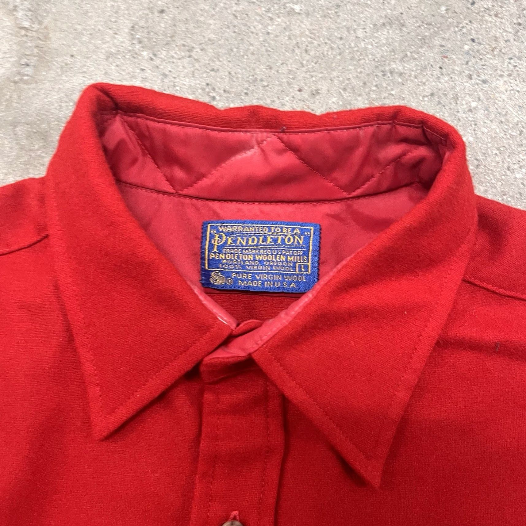 Pendleton Pendleton Pure Virgin Wool Shirt Long Sleeve Button Up L Mens Red Wool Size US L / EU 52-54 / 3 - 2 Thumbnail